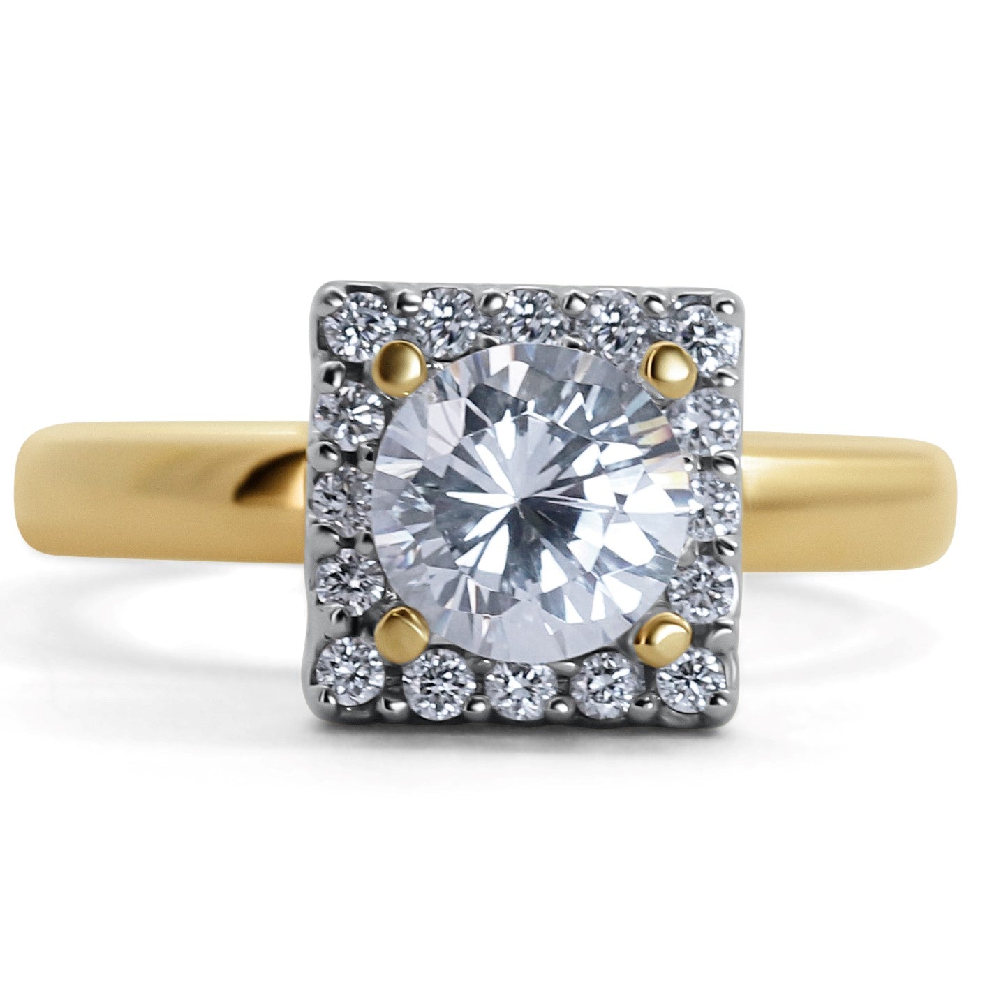 Modern Halo Engagement Ring
