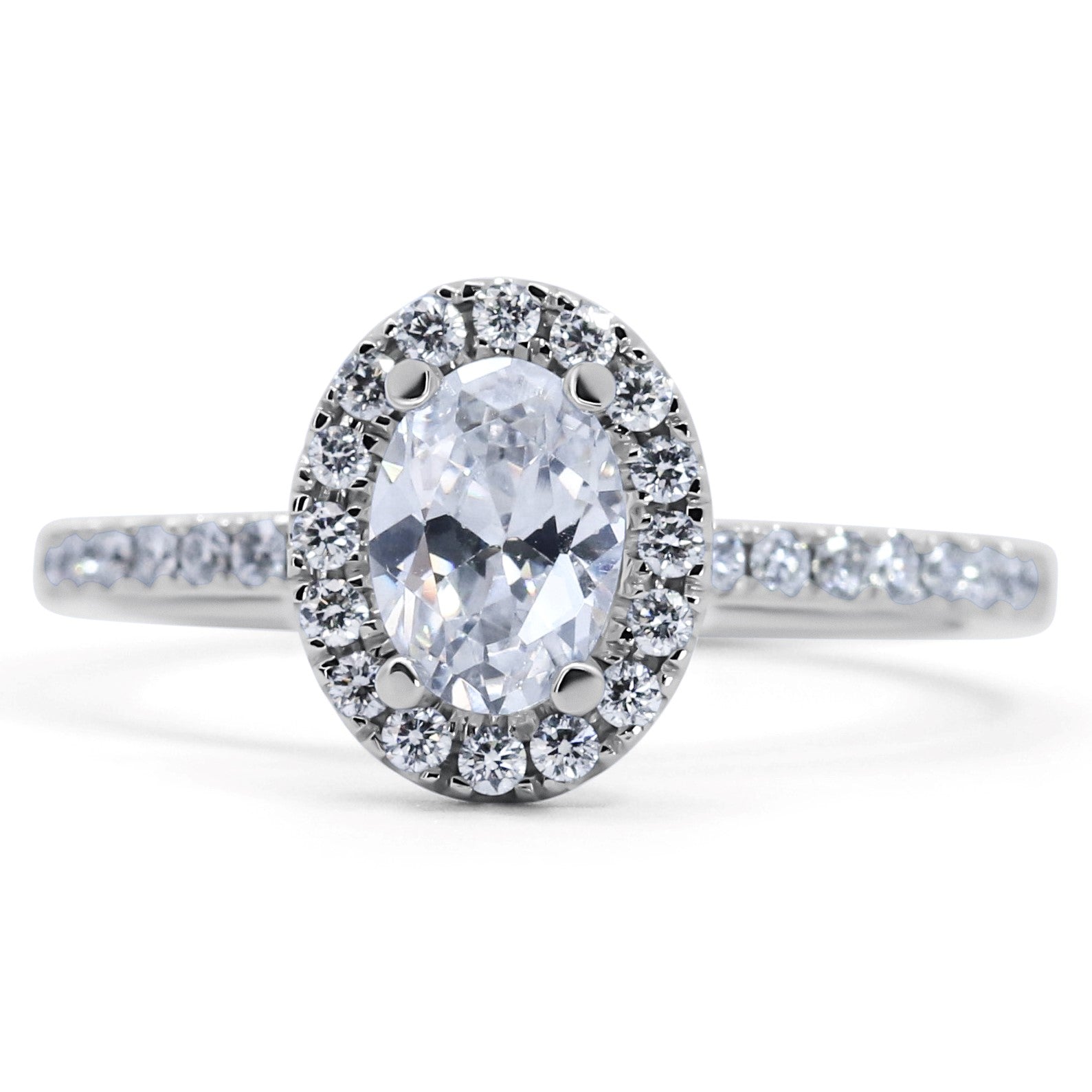 Oval Halo Engagement Ring