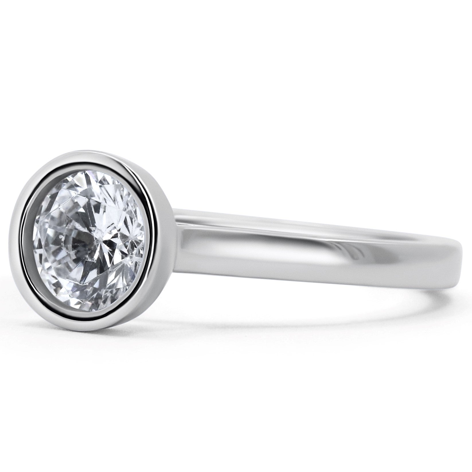 Bezel Set Engagement Ring