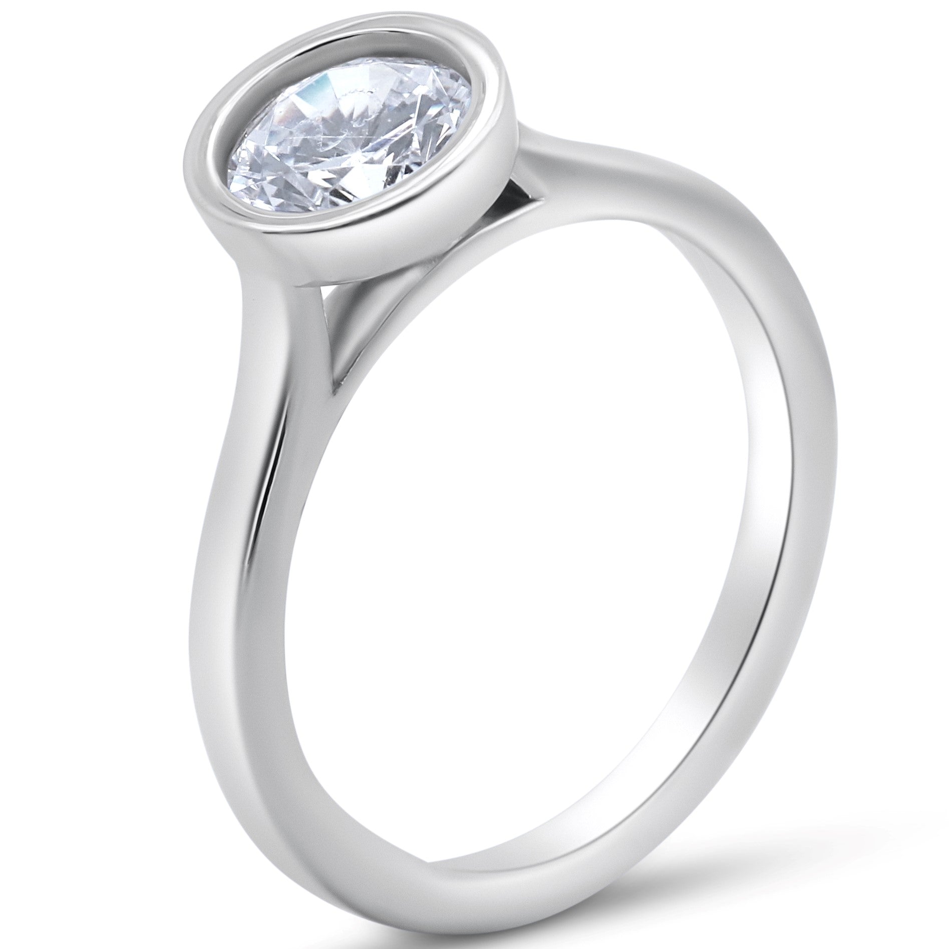 Bezel Set Engagement Ring