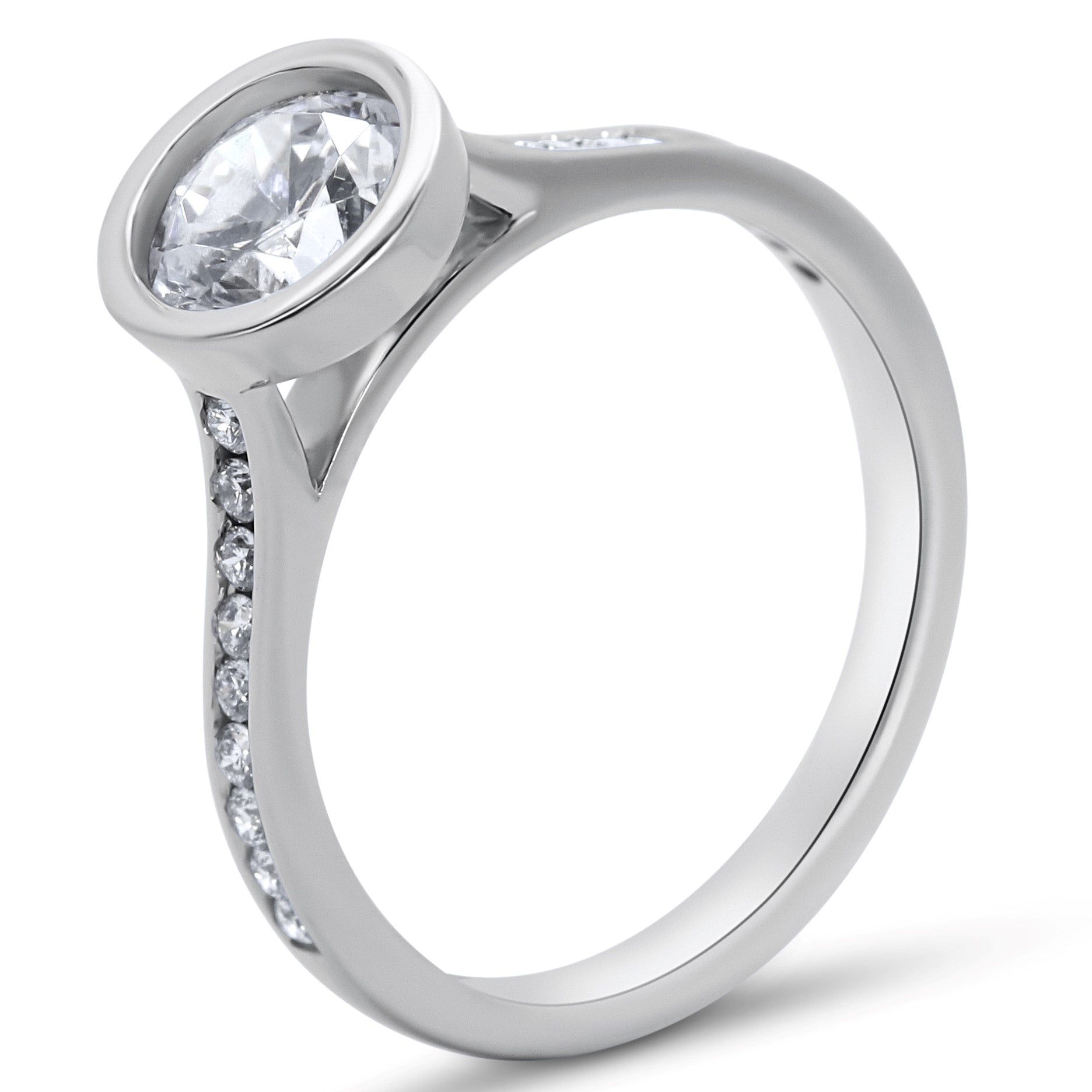 Bezel Set Engagement Ring