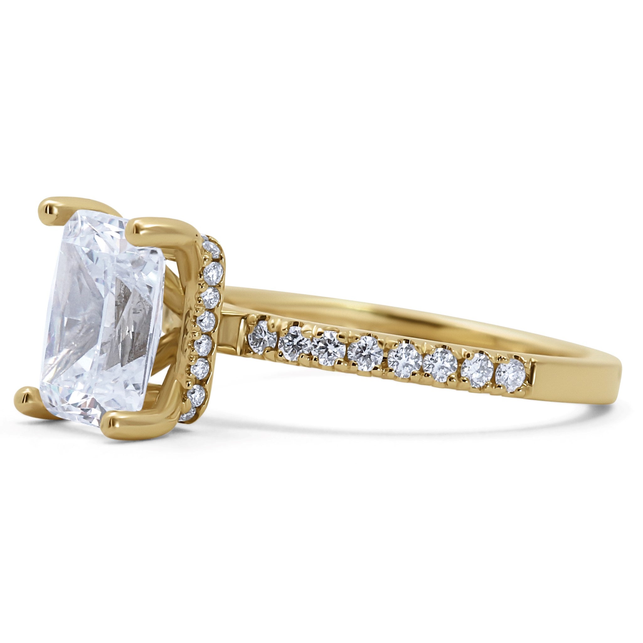Classic Hidden Halo Engagement Ring