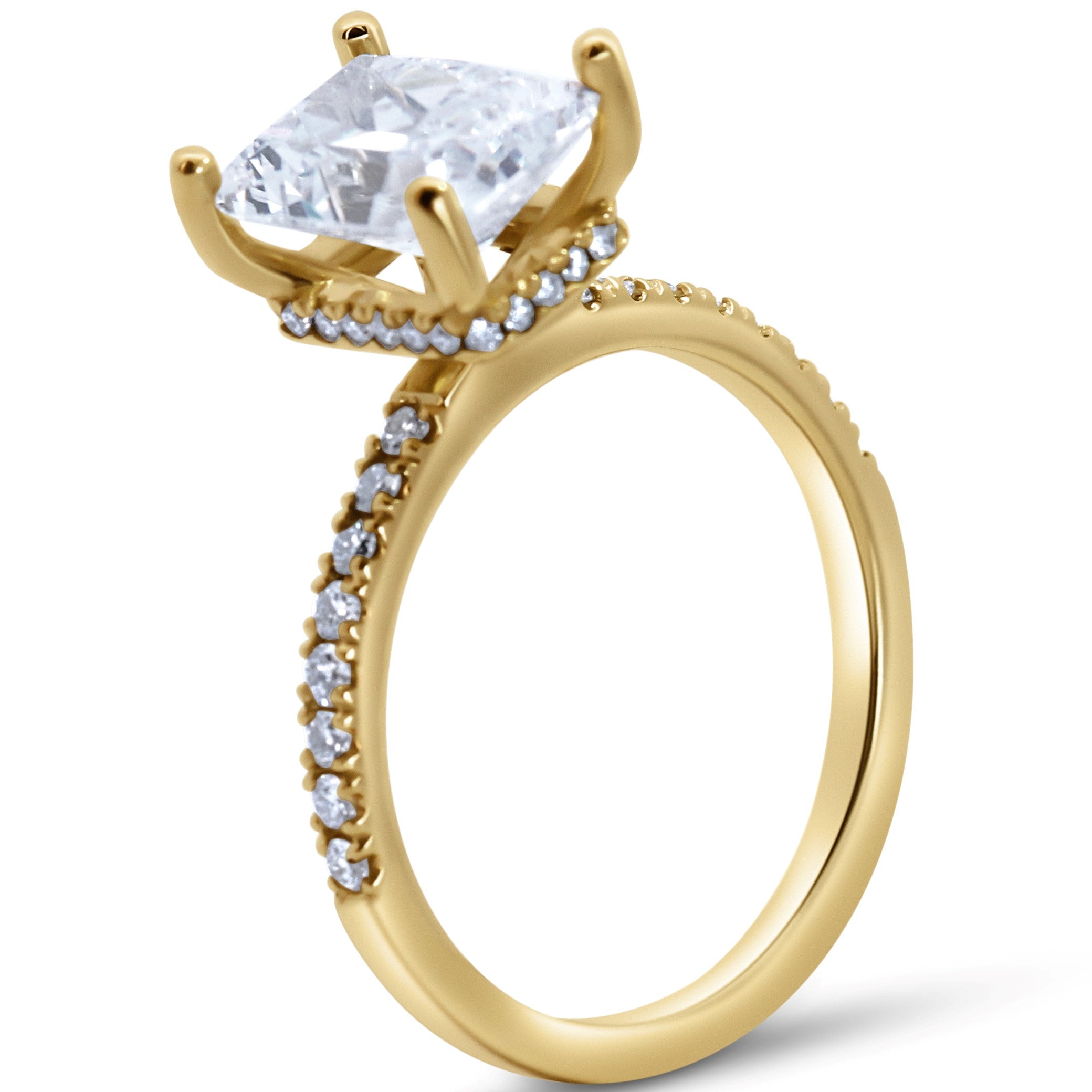 Classic Hidden Halo Engagement Ring