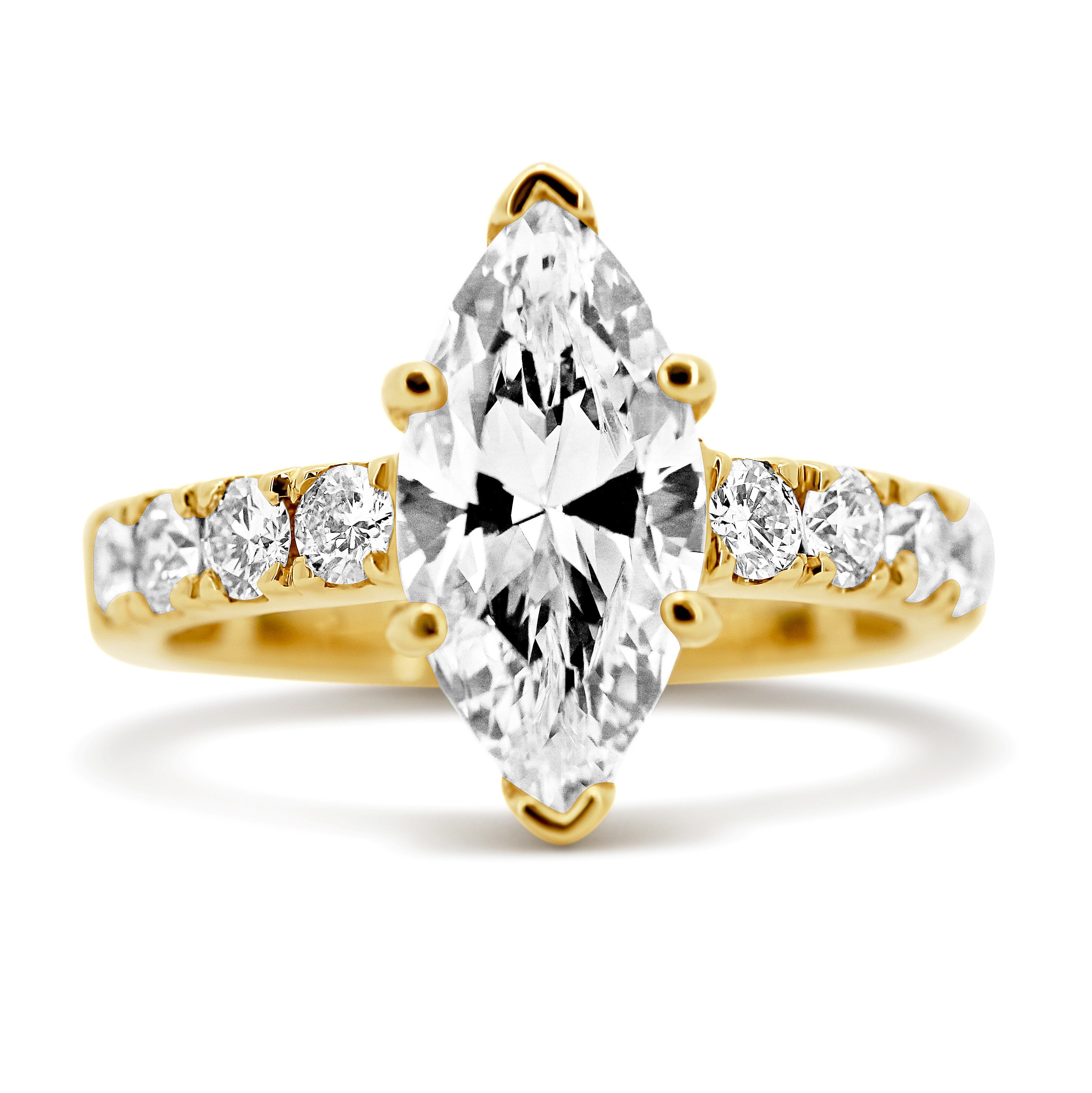 Contemporary Marquise Engagement Ring