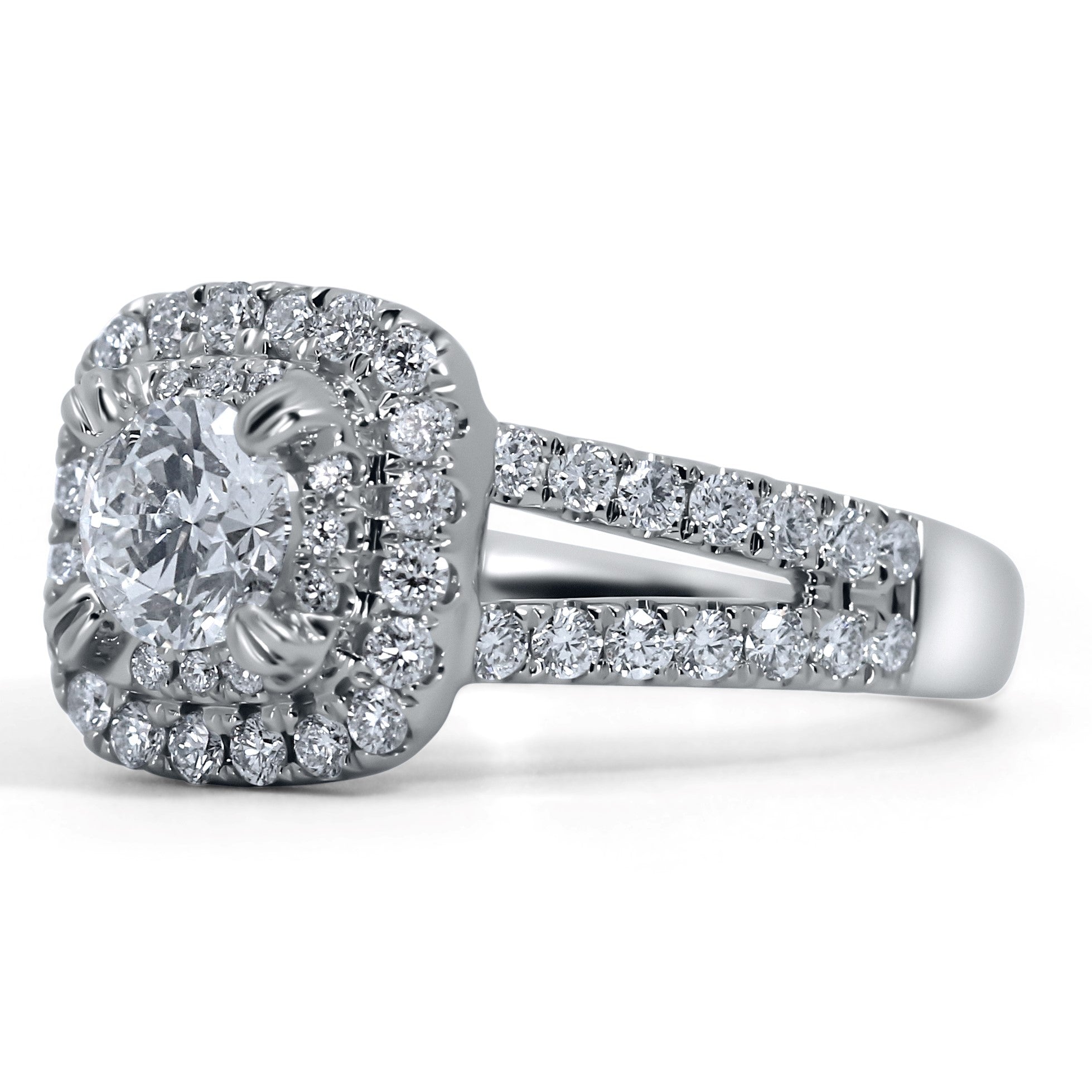 Double Halo Engagement Ring