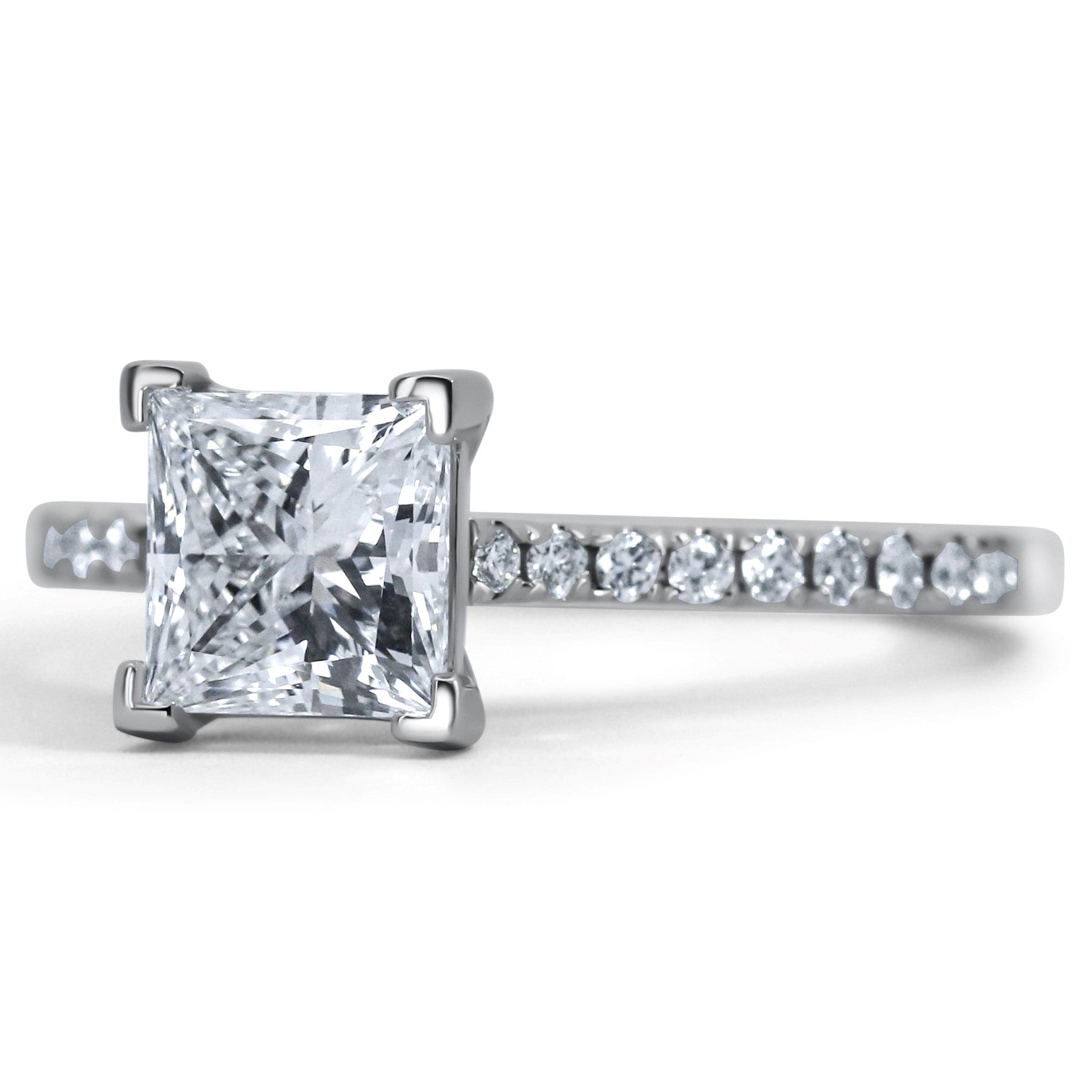 Classic Princess Cut Lab Grown Engagement Ring