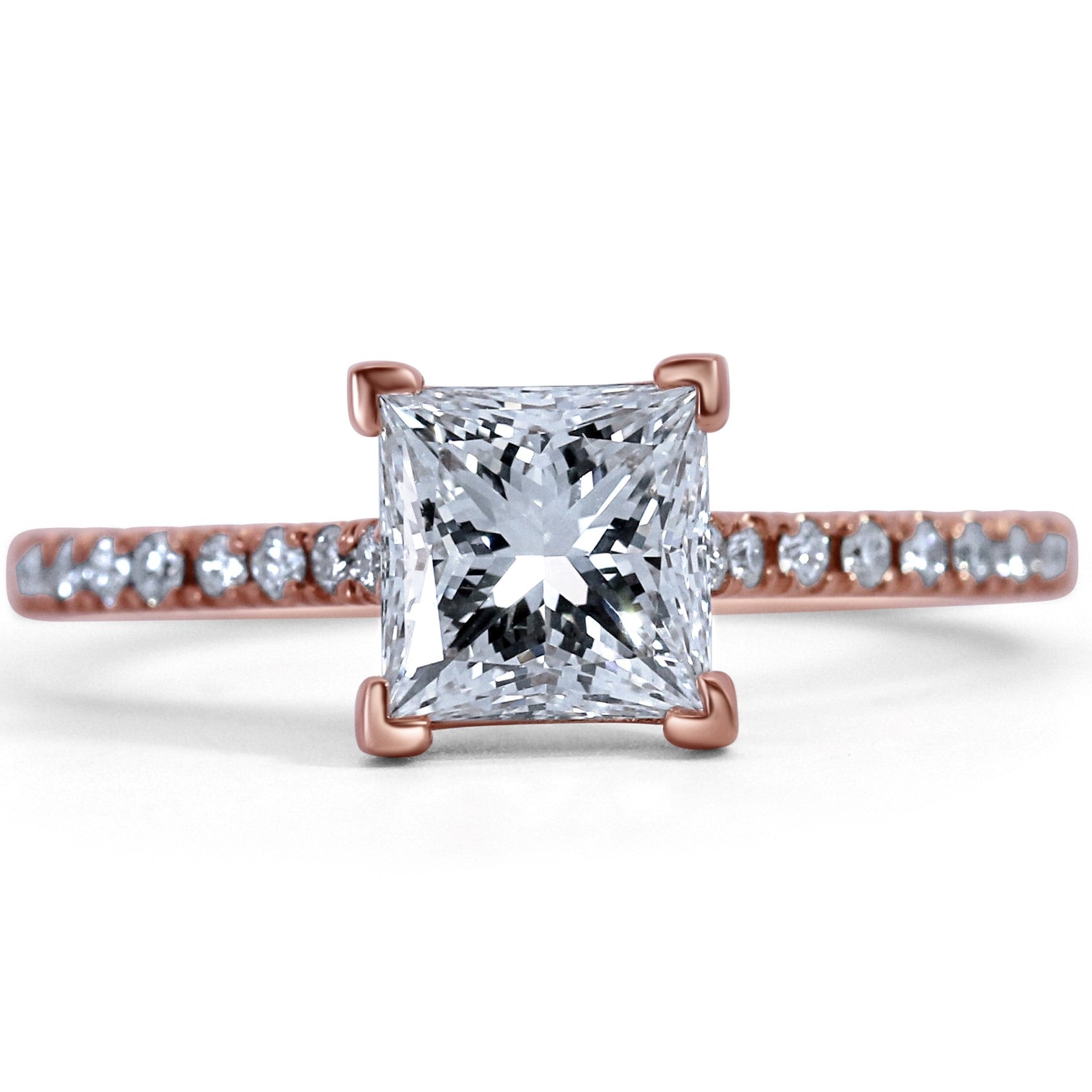Classic Princess Cut Lab Grown Engagement Ring