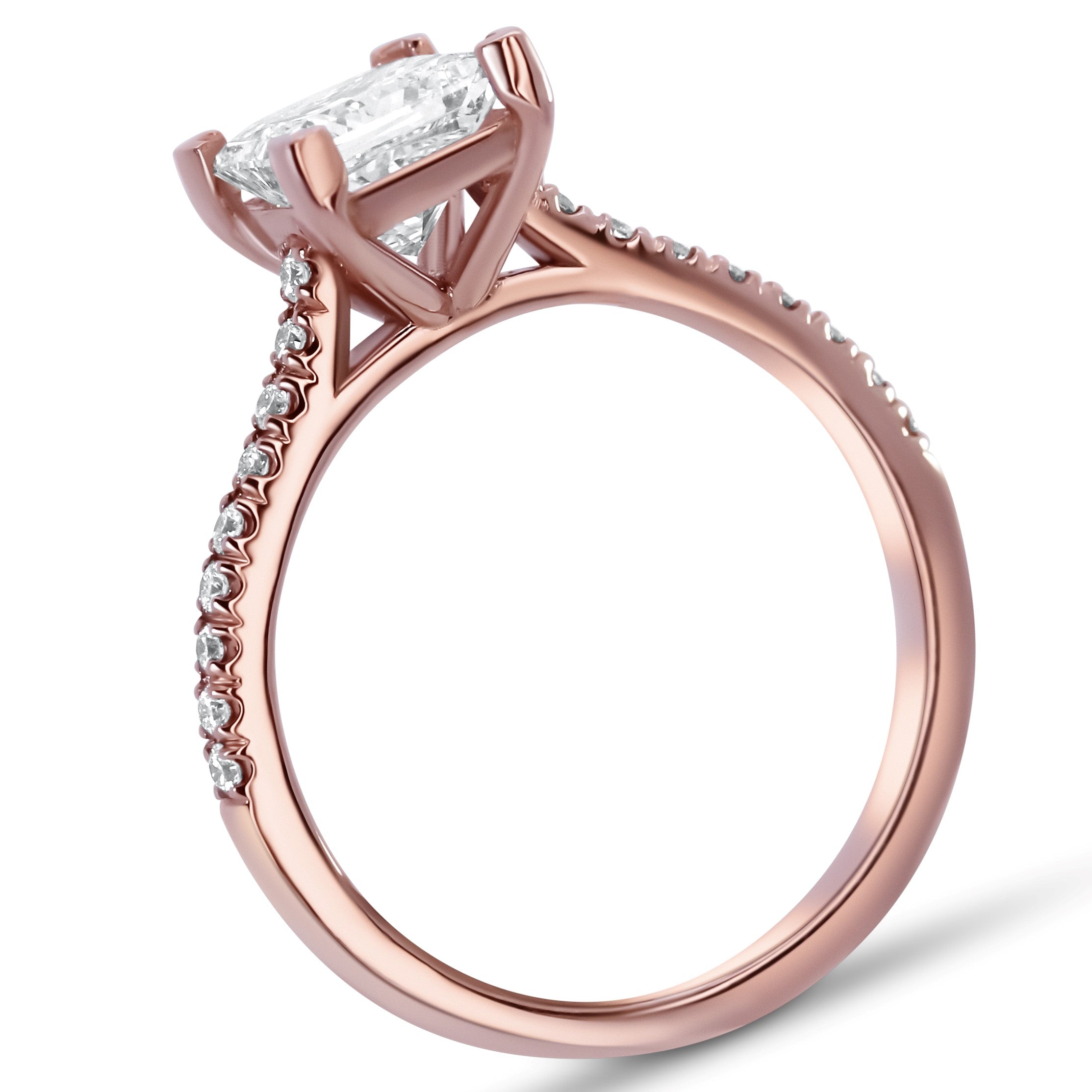 Classic Princess Cut Lab Grown Engagement Ring