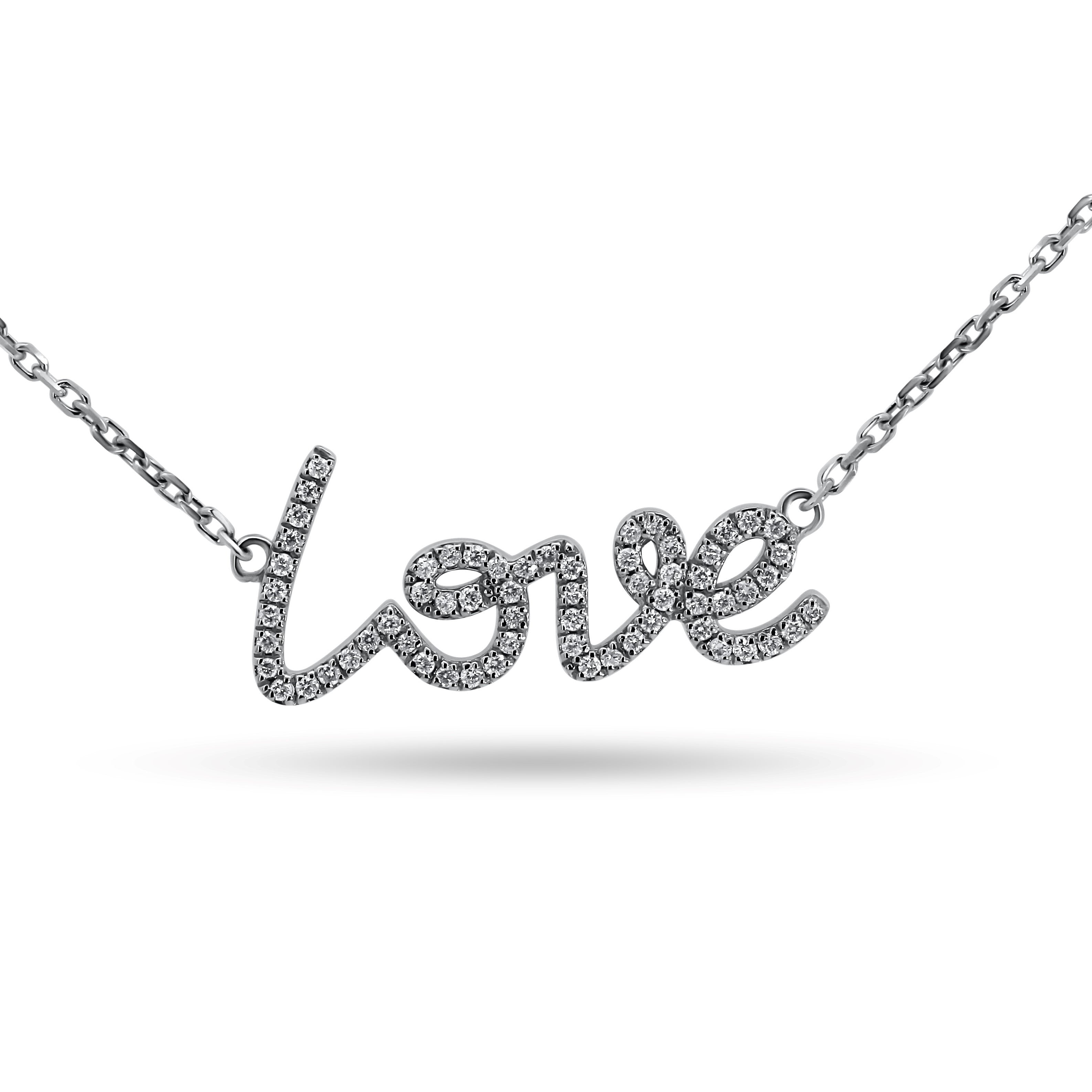 Diamond 'Love' Necklace