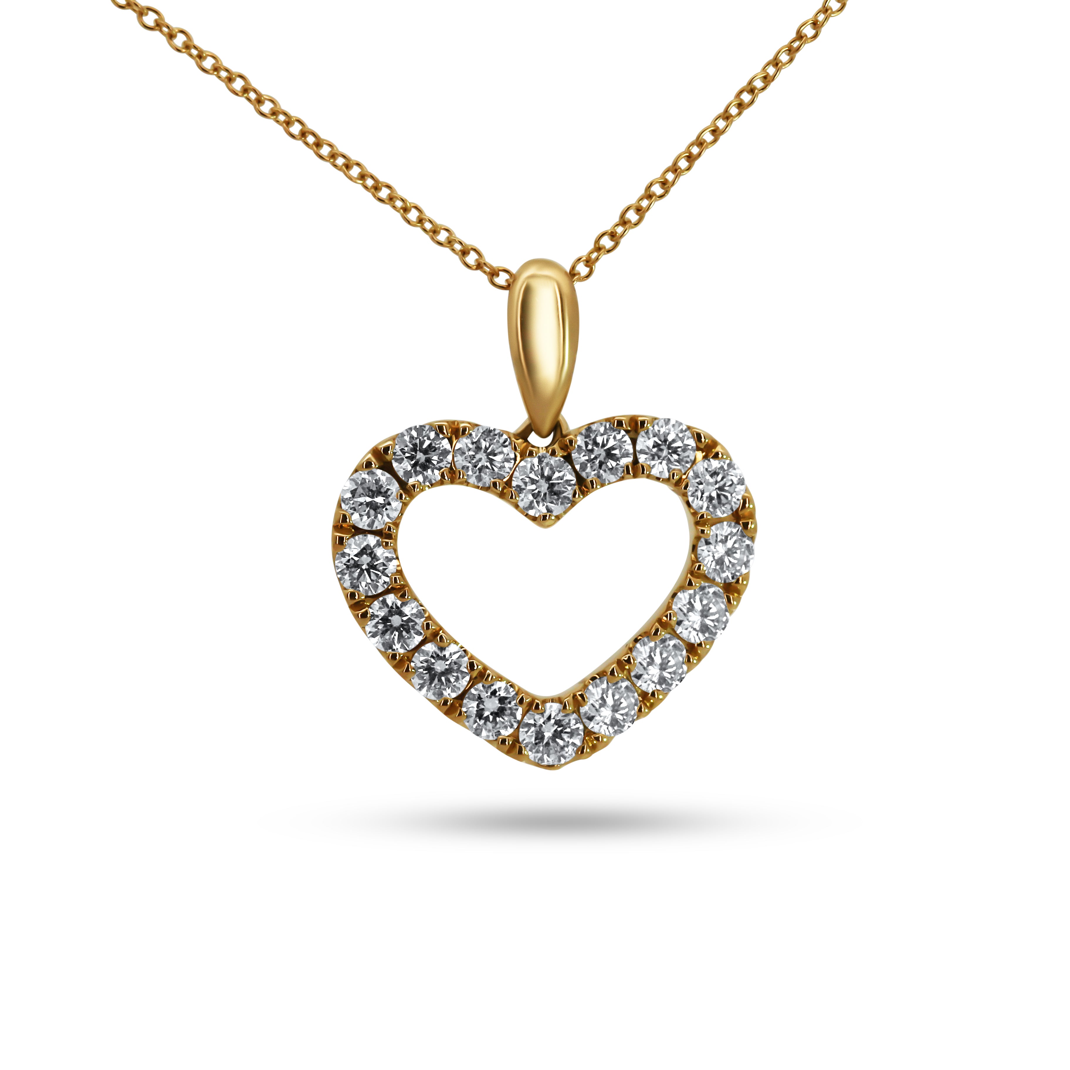 14K Diamond Heart Pendant