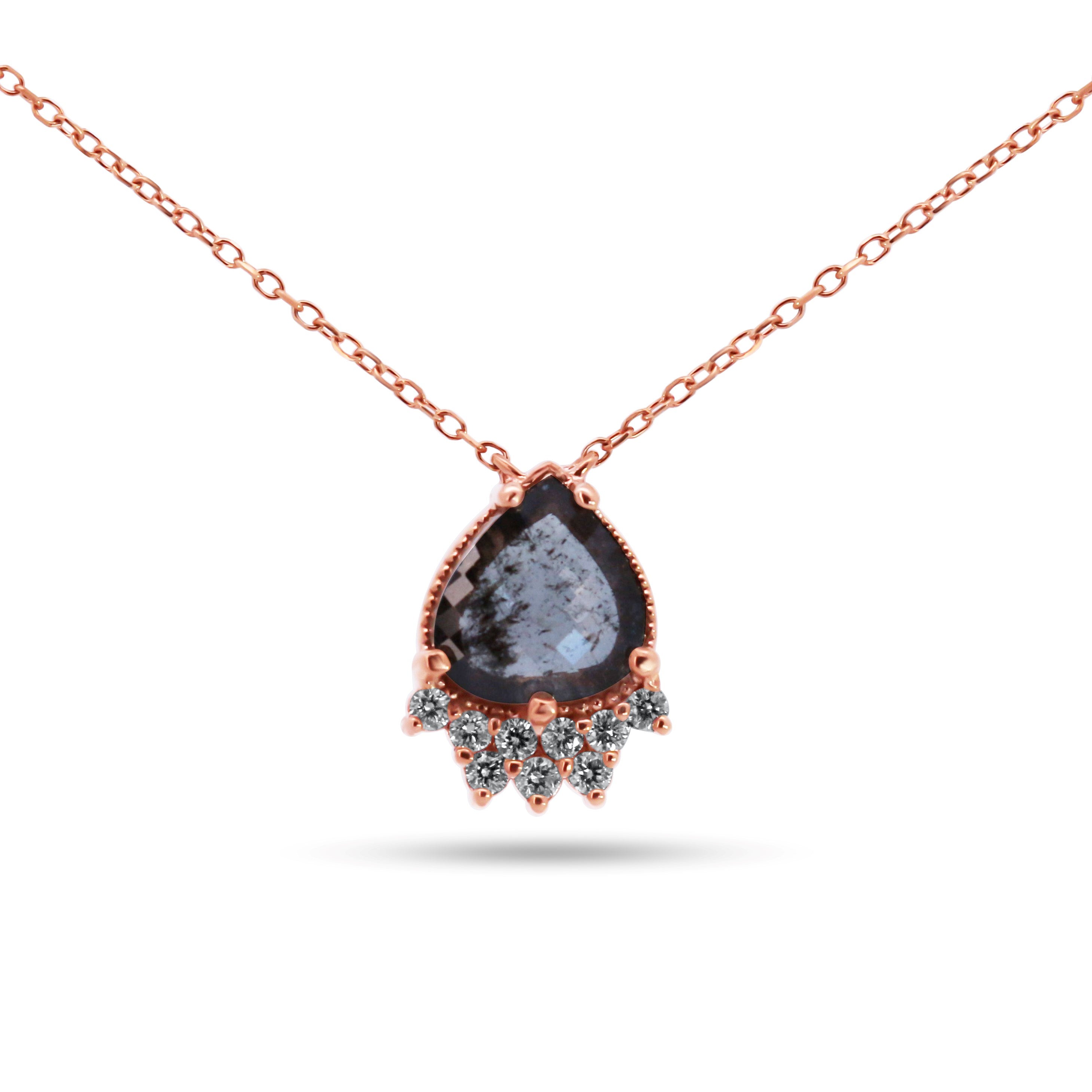 Salt and Pepper Diamond Necklace