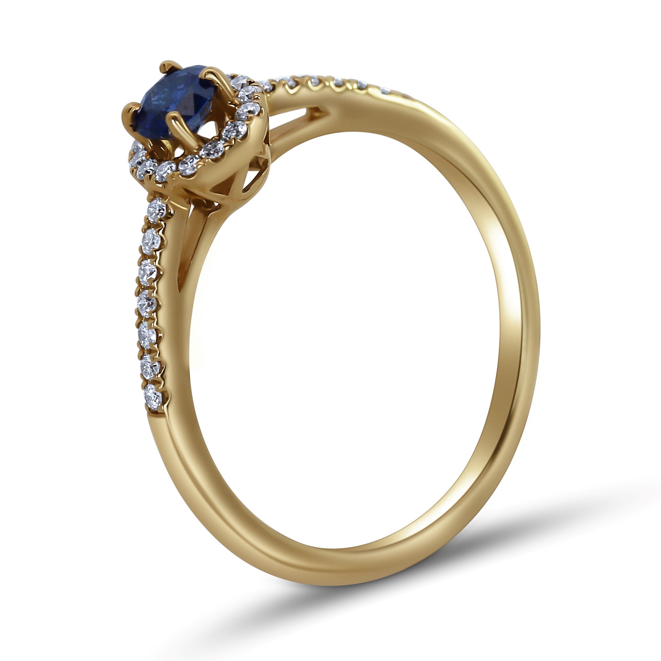 Cathedral Style Colored Stone Ring