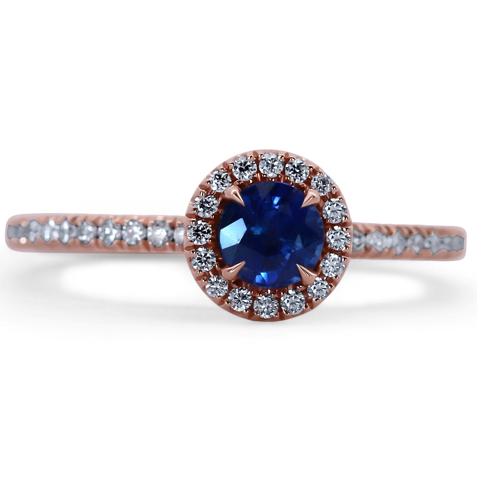 Classic Halo Colored Stone Ring