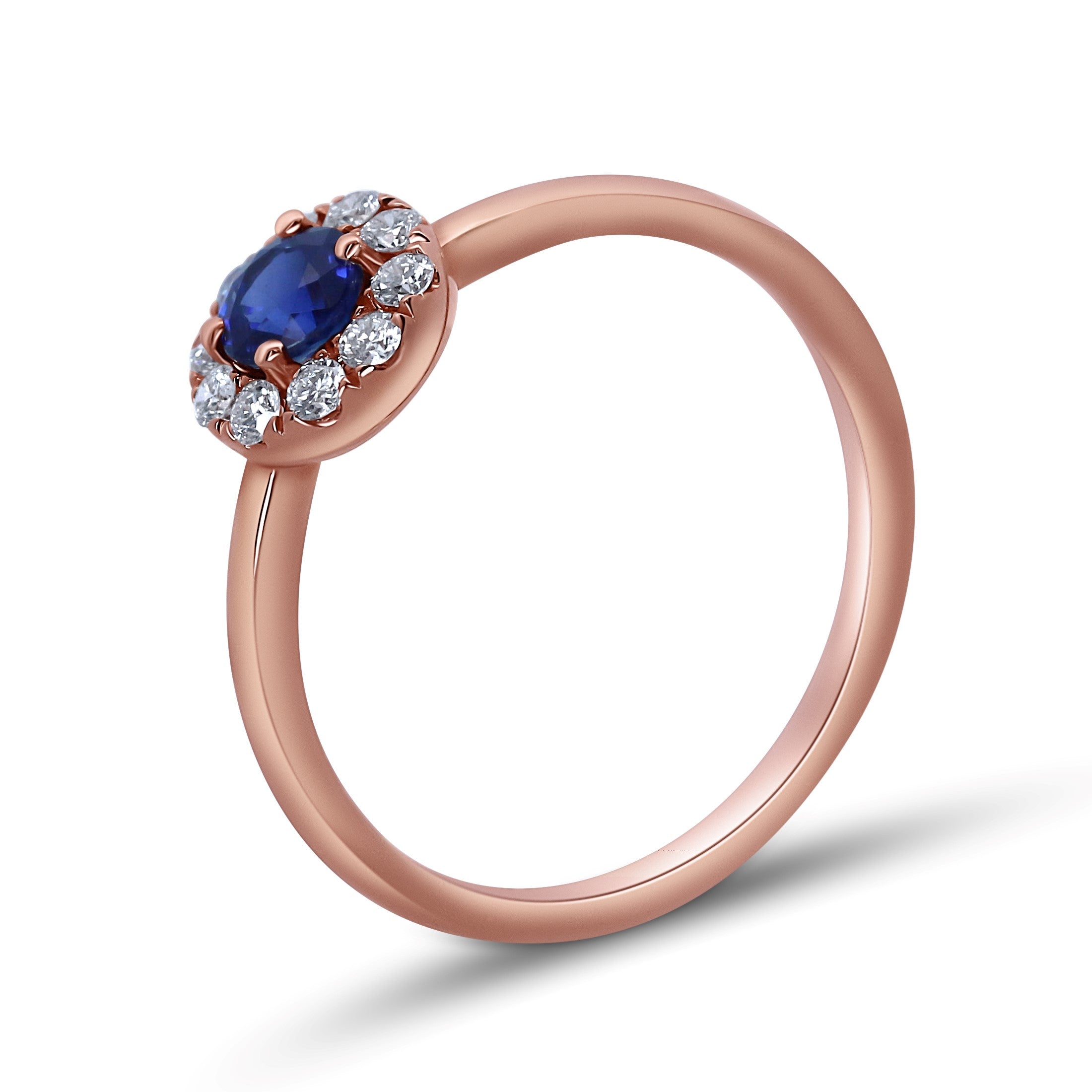 Classic Halo Colored Stone Ring