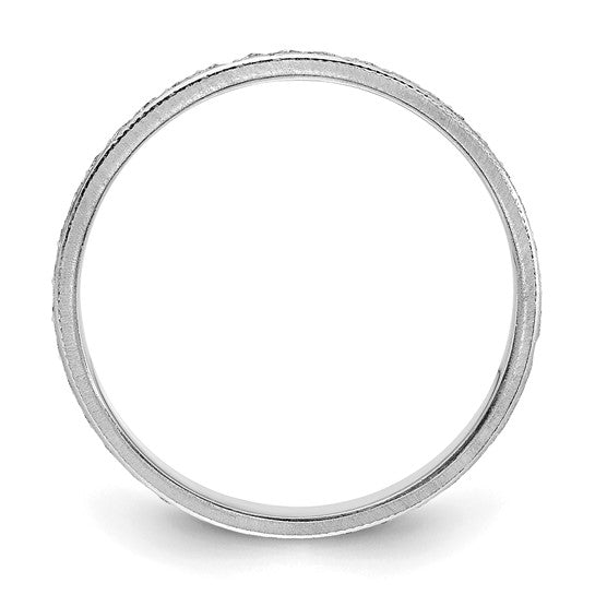 14K 3.75MM Etched Wedding Band