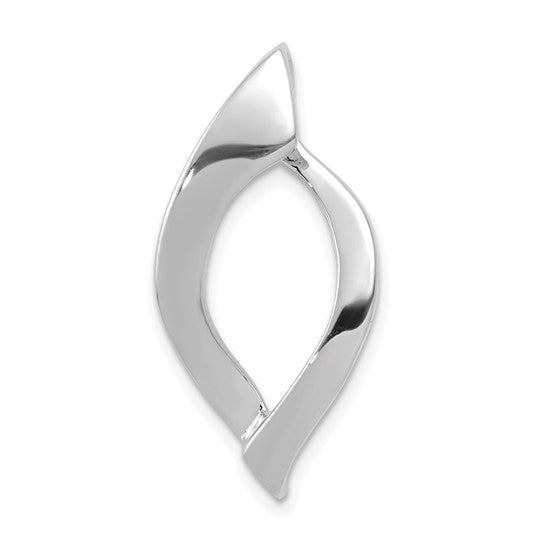 14K White Gold Free-Form Slide Pendant | Joe Kassab Jewelers