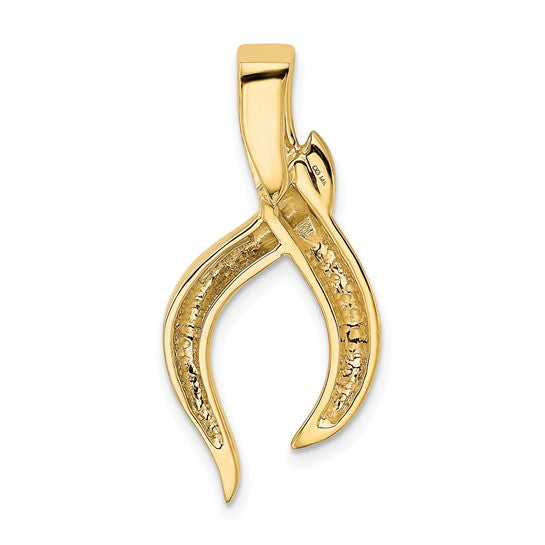 14K Two-Tone Gold Free-Form Slide Pendant | Joe Kassab Jewelers