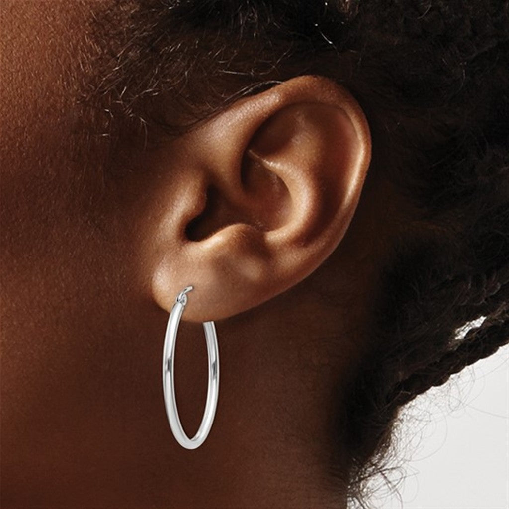 Modern Oval Hoop Earrings