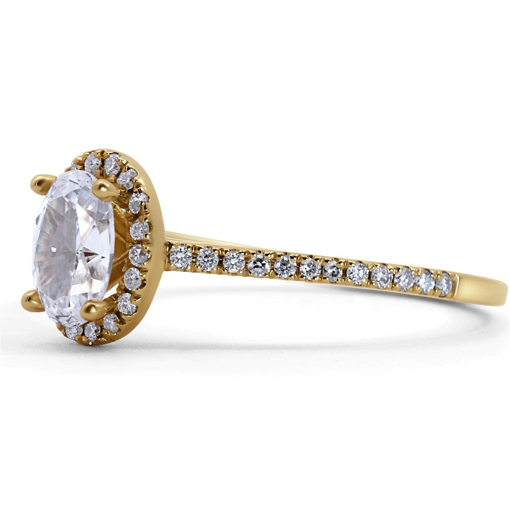 Oval Halo Engagement Ring