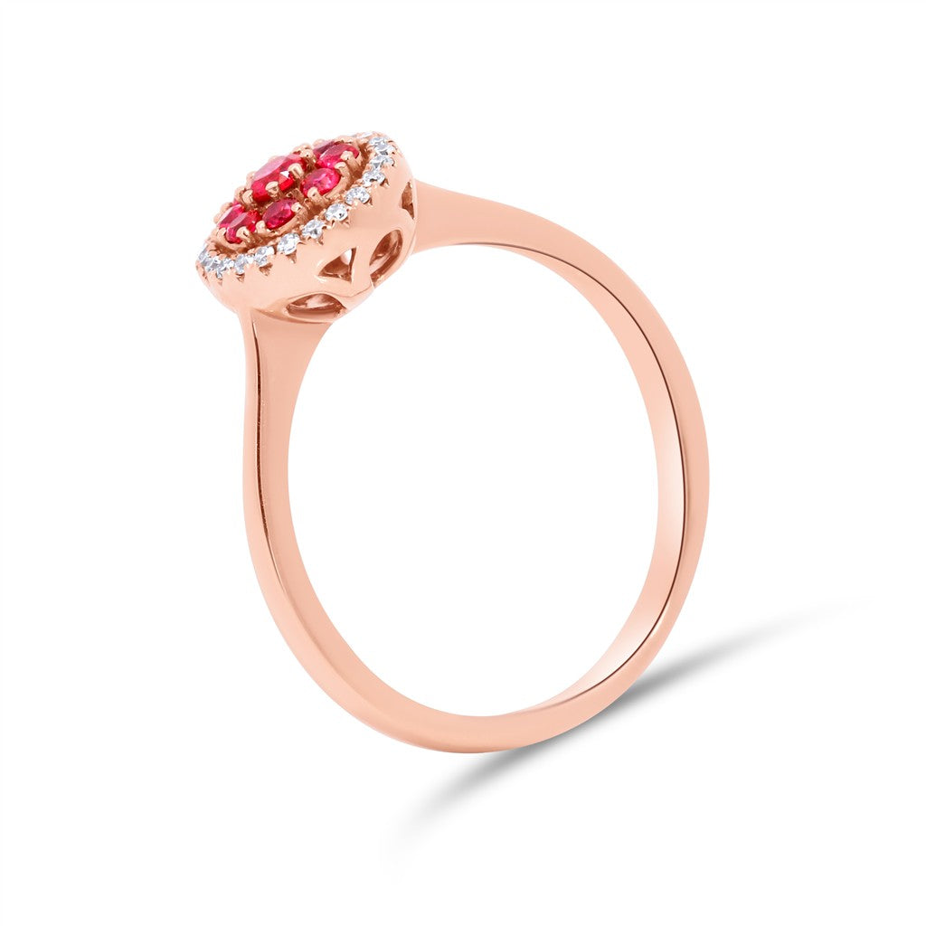 Vintage Cluster Halo Ring