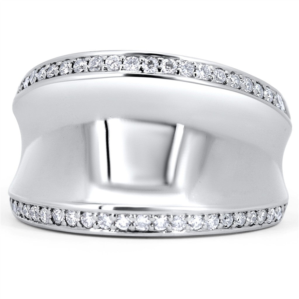 Modern Wide Band Right Hand Ring