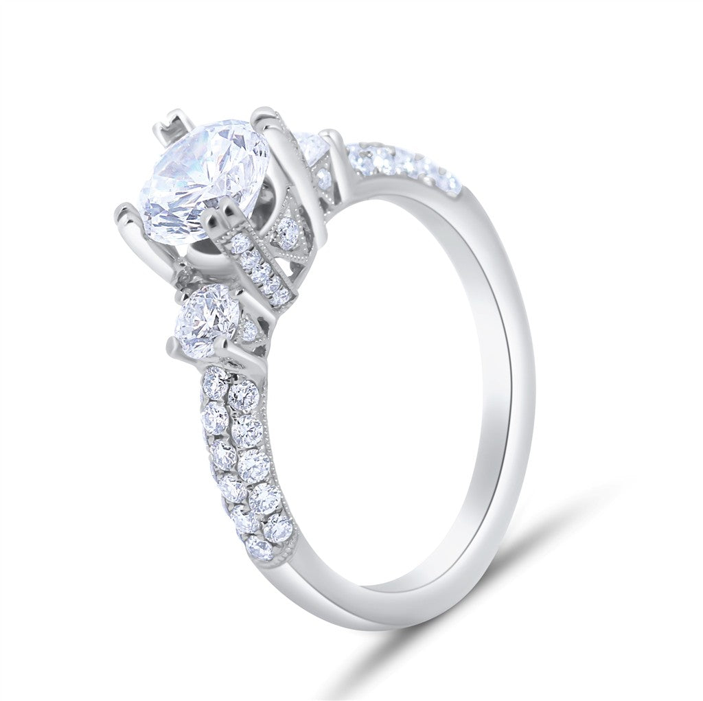 Vintage Three Stone Engagement Ring