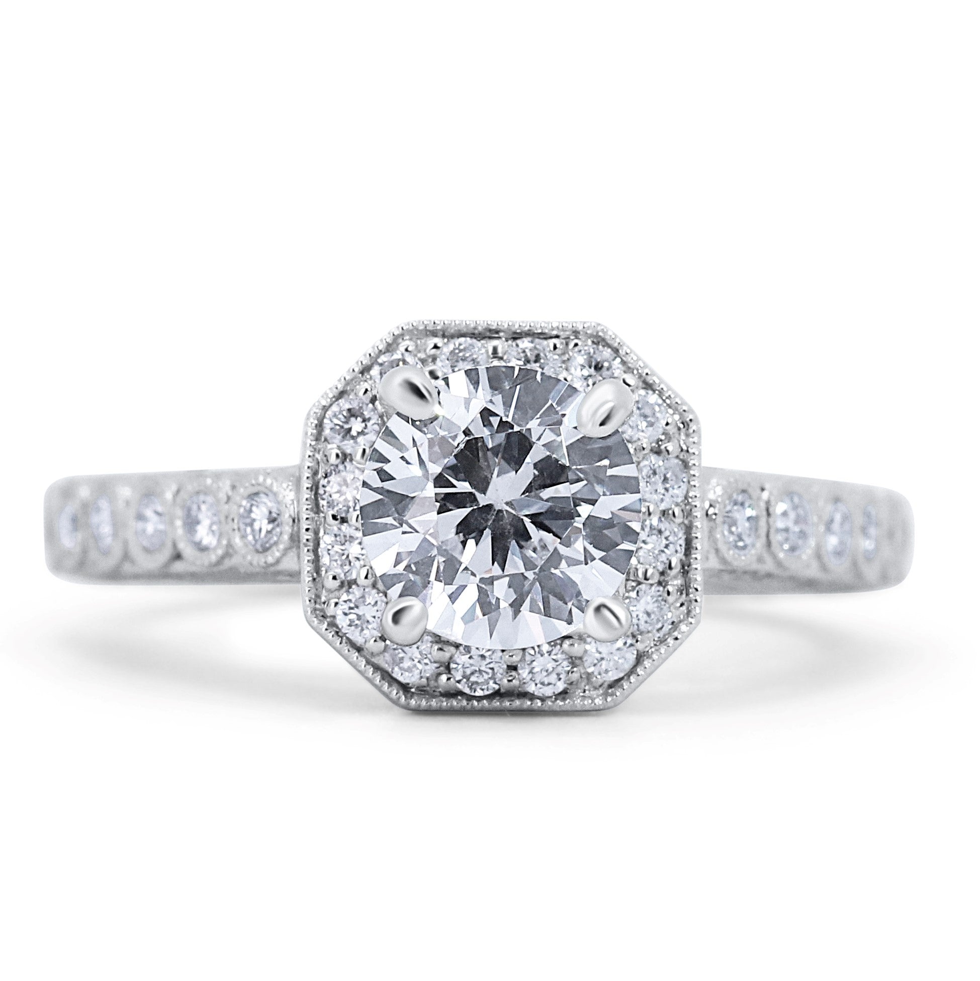 Vintage Insprired Halo Engagement Ring