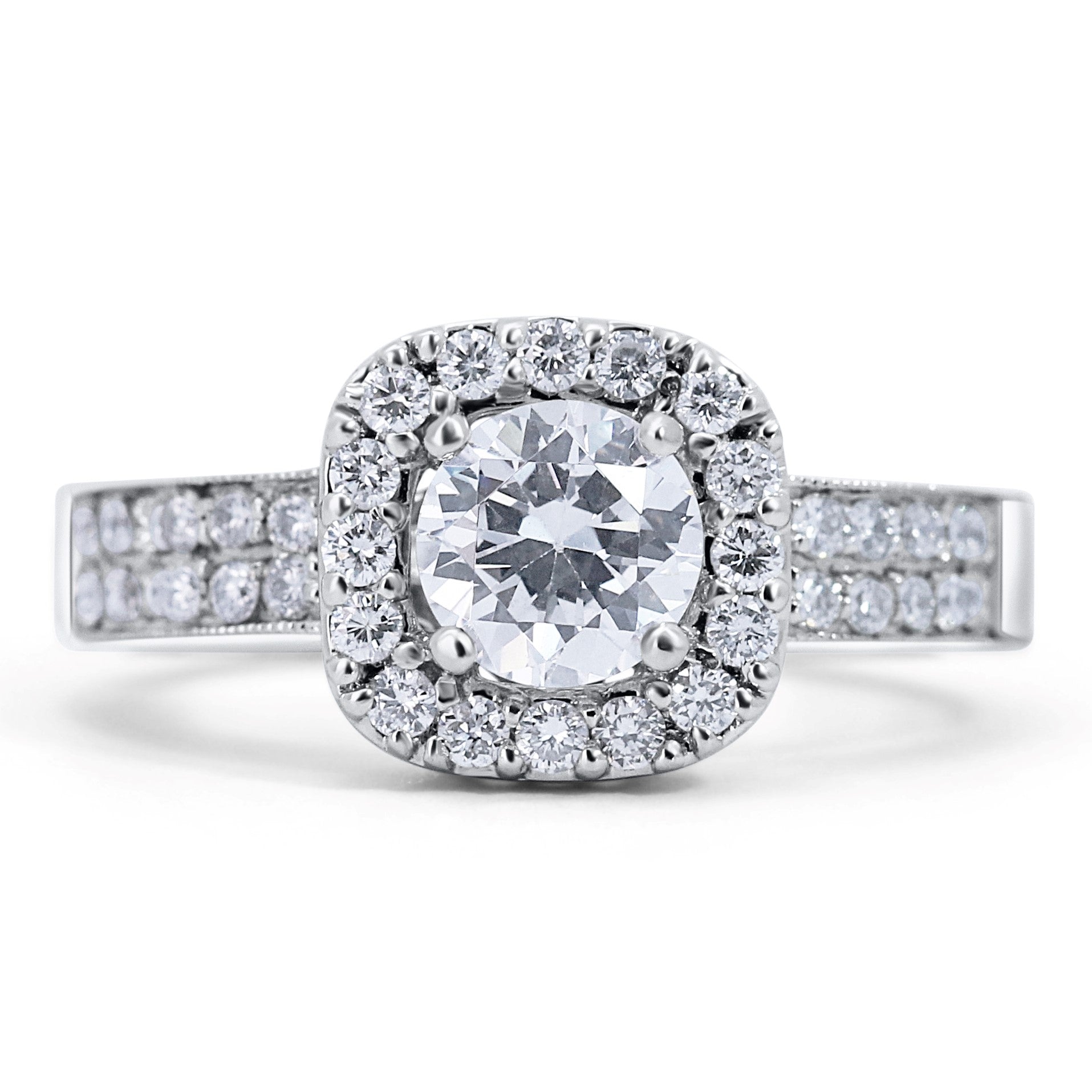 Vintage Pavé-Halo Engagement Ring