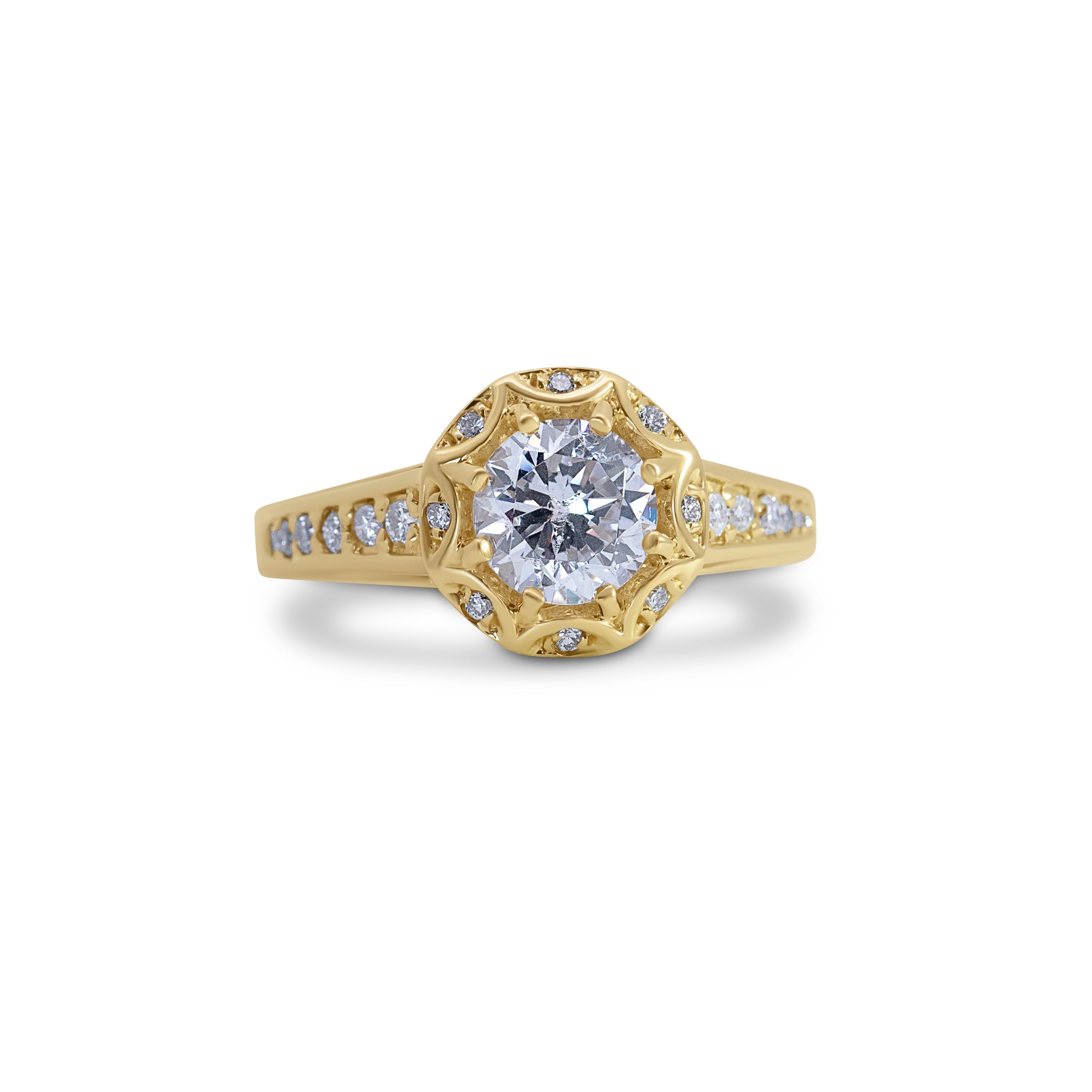 Round Halo Engagement Ring