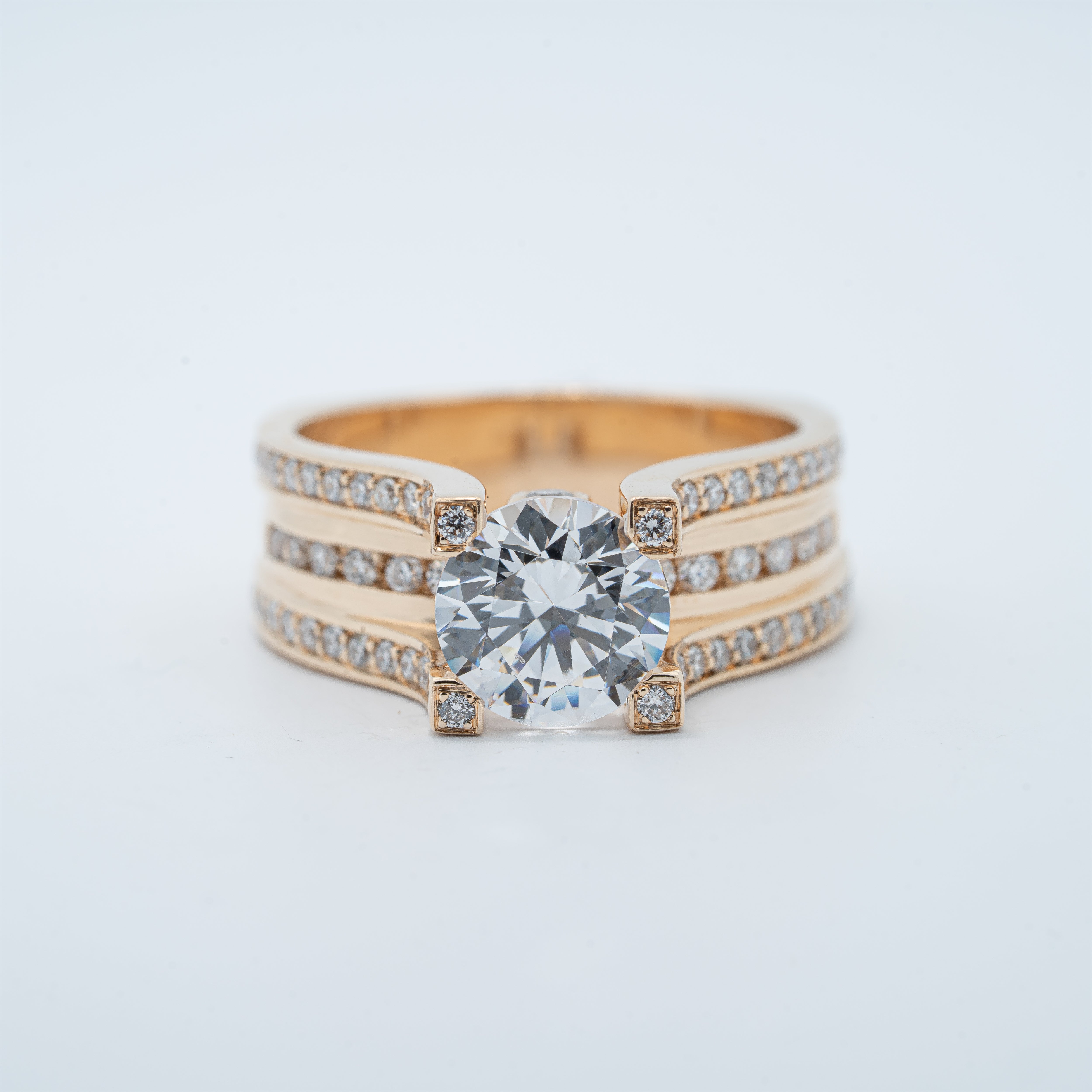 Modern Channel Set Engagement Ring