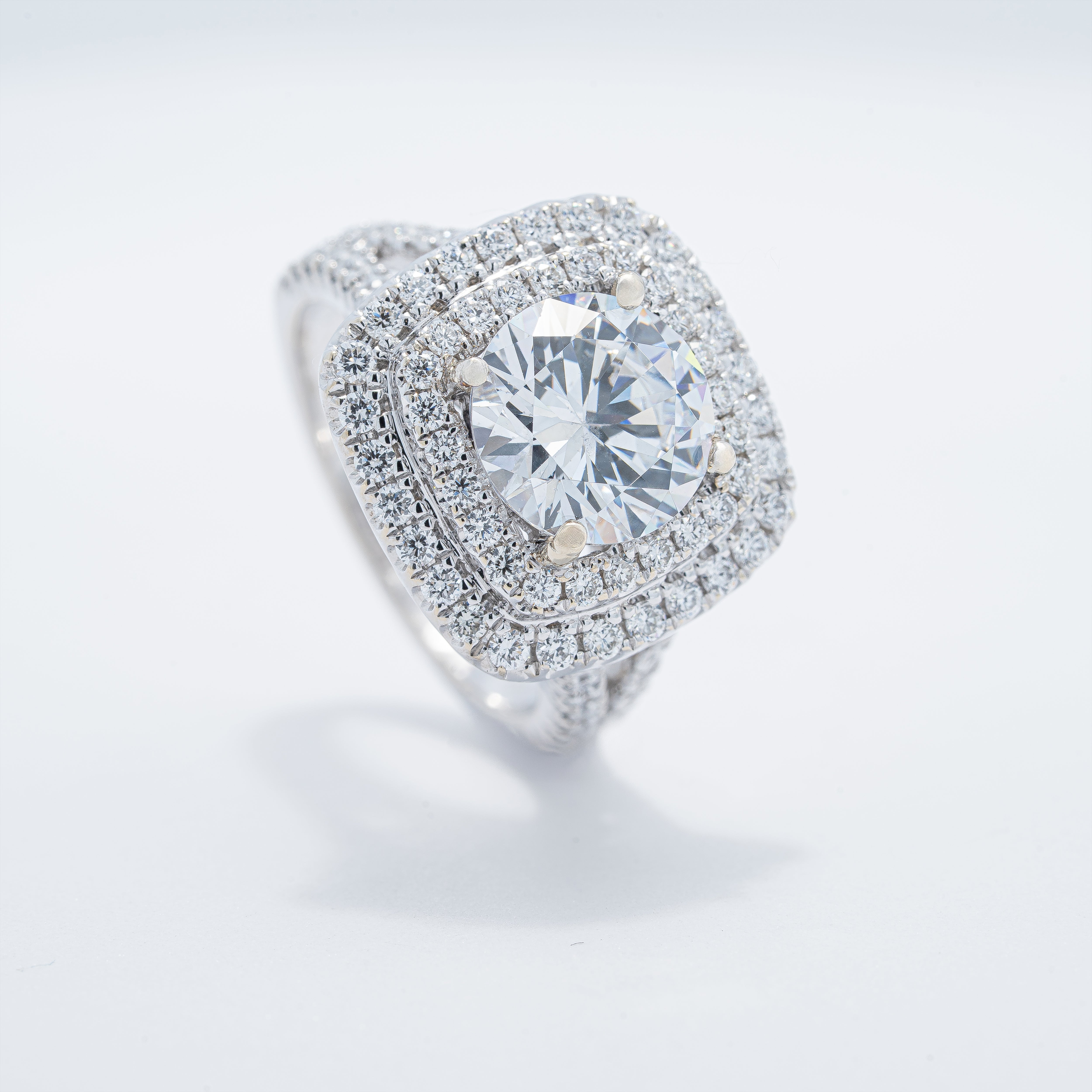 Vintage Double Halo Engagement Ring