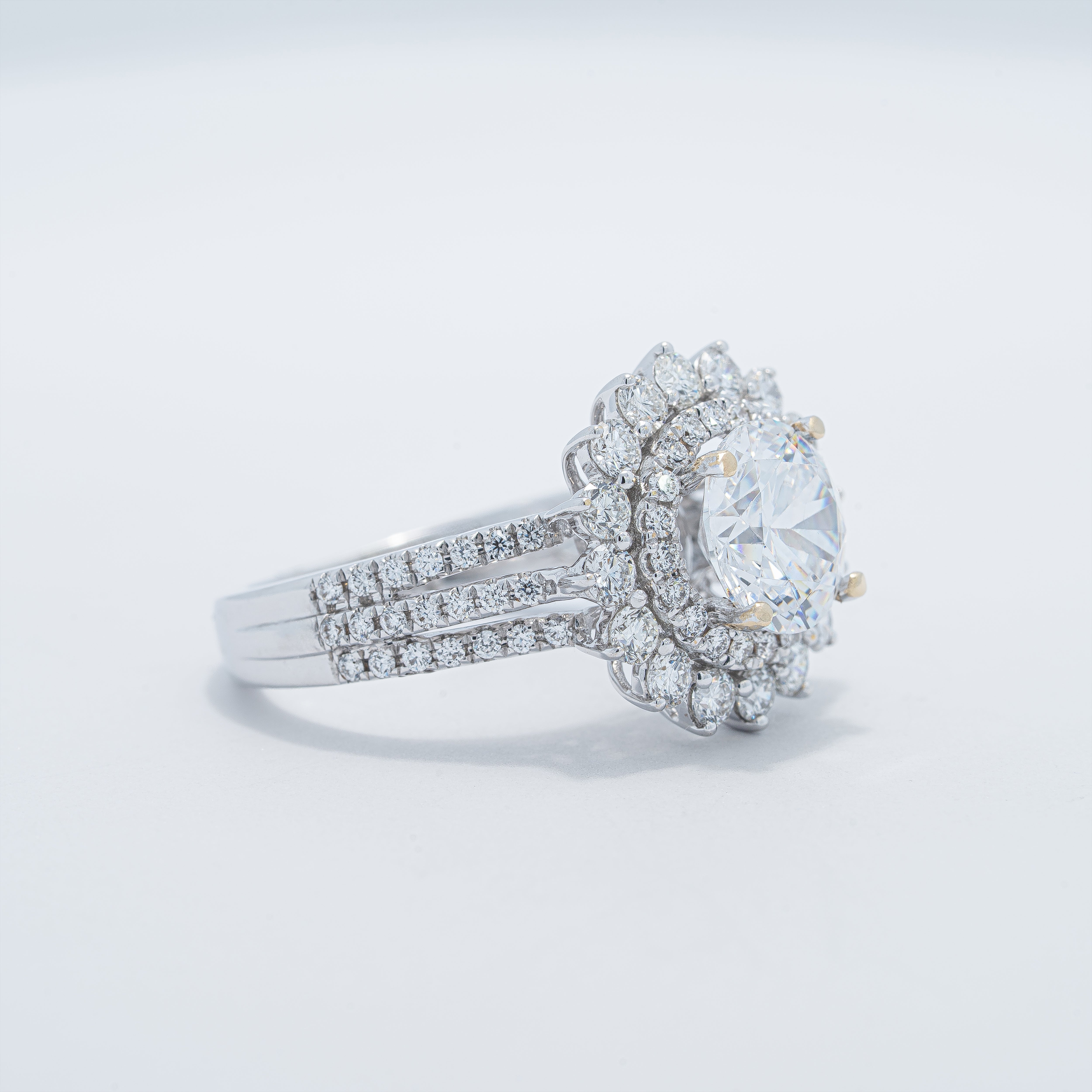 Vintage Double Halo Engagement Ring