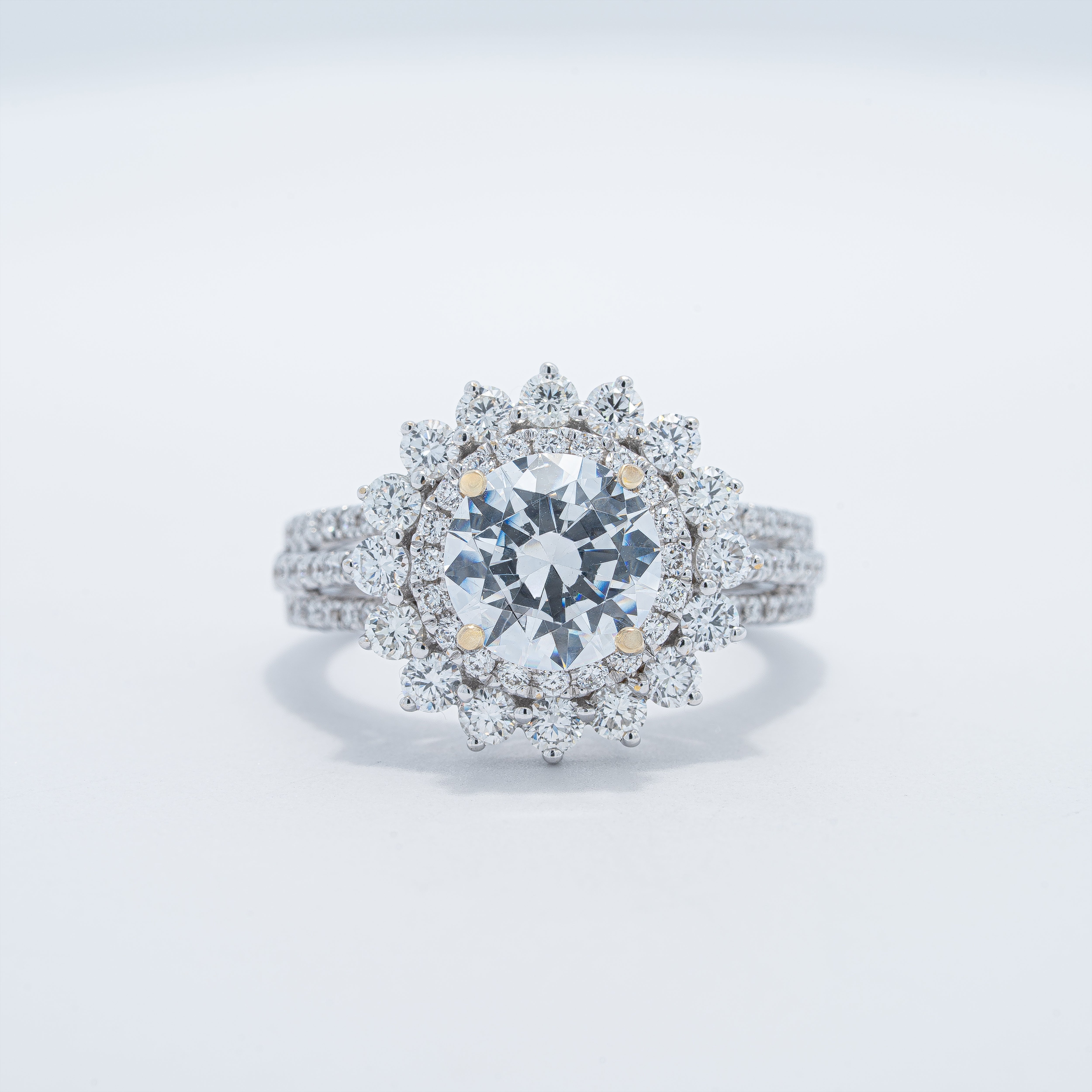 Vintage Double Halo Engagement Ring
