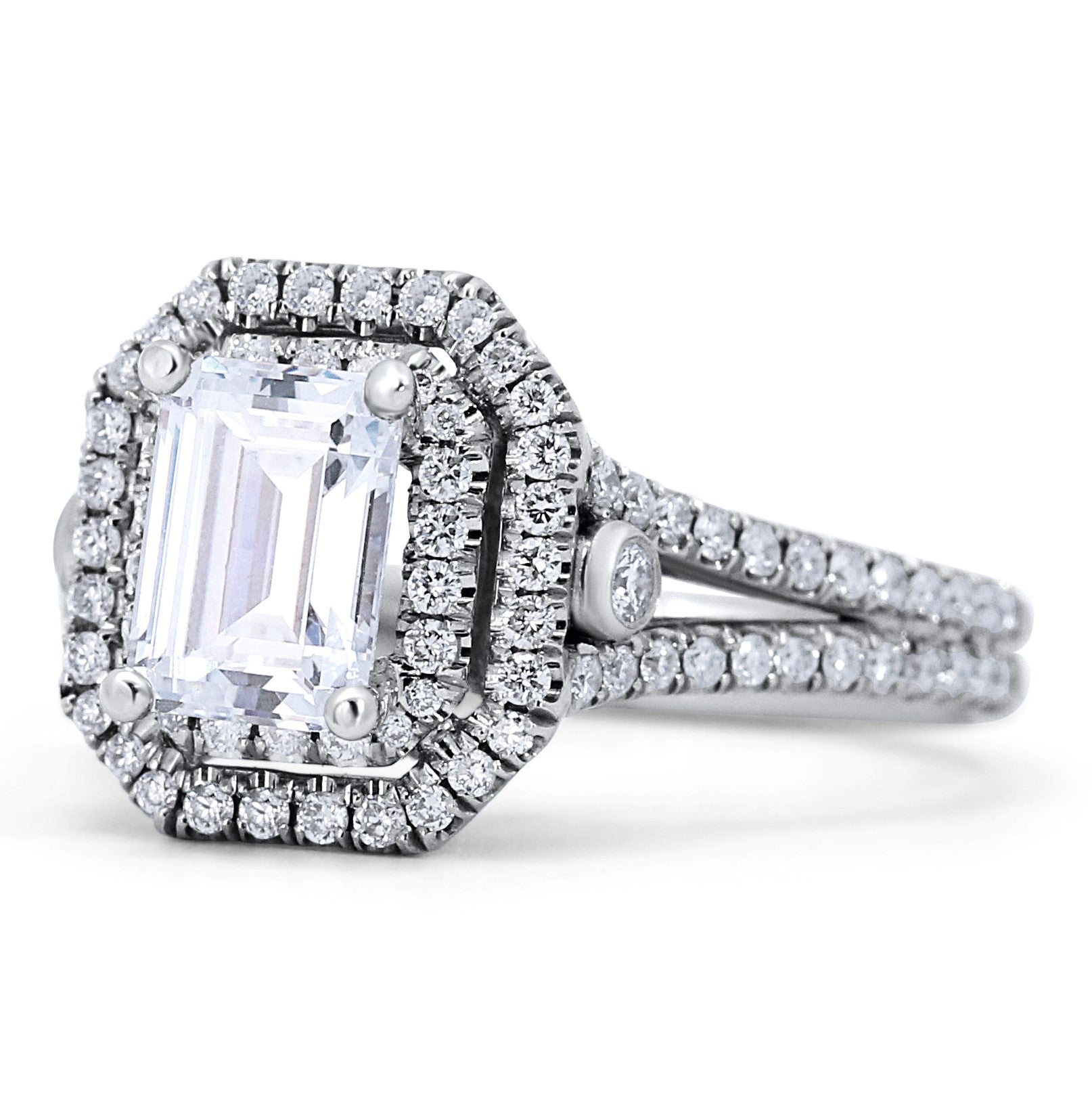 Double Halo Engagement Ring