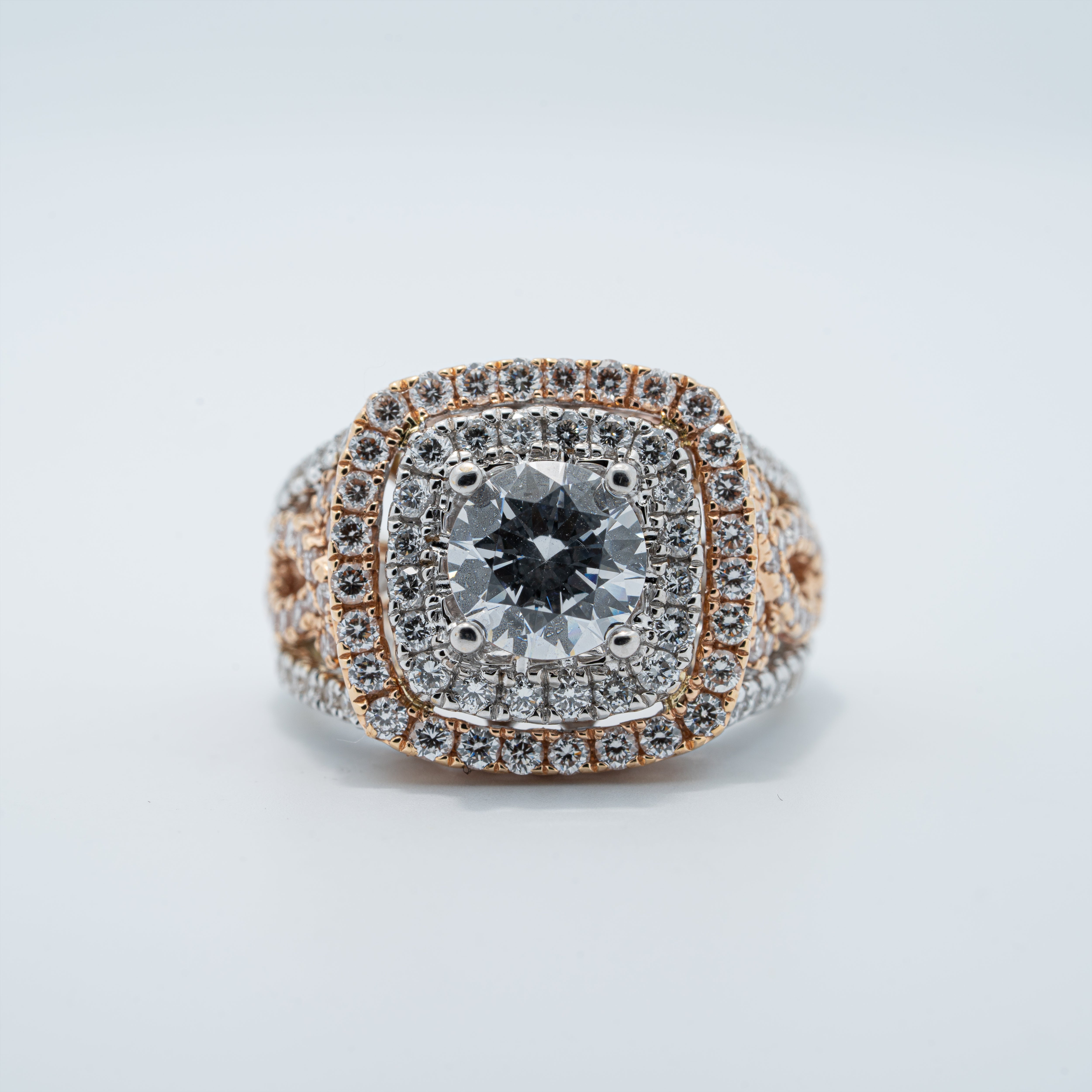 Vintage Inspired Halo Engagement Ring