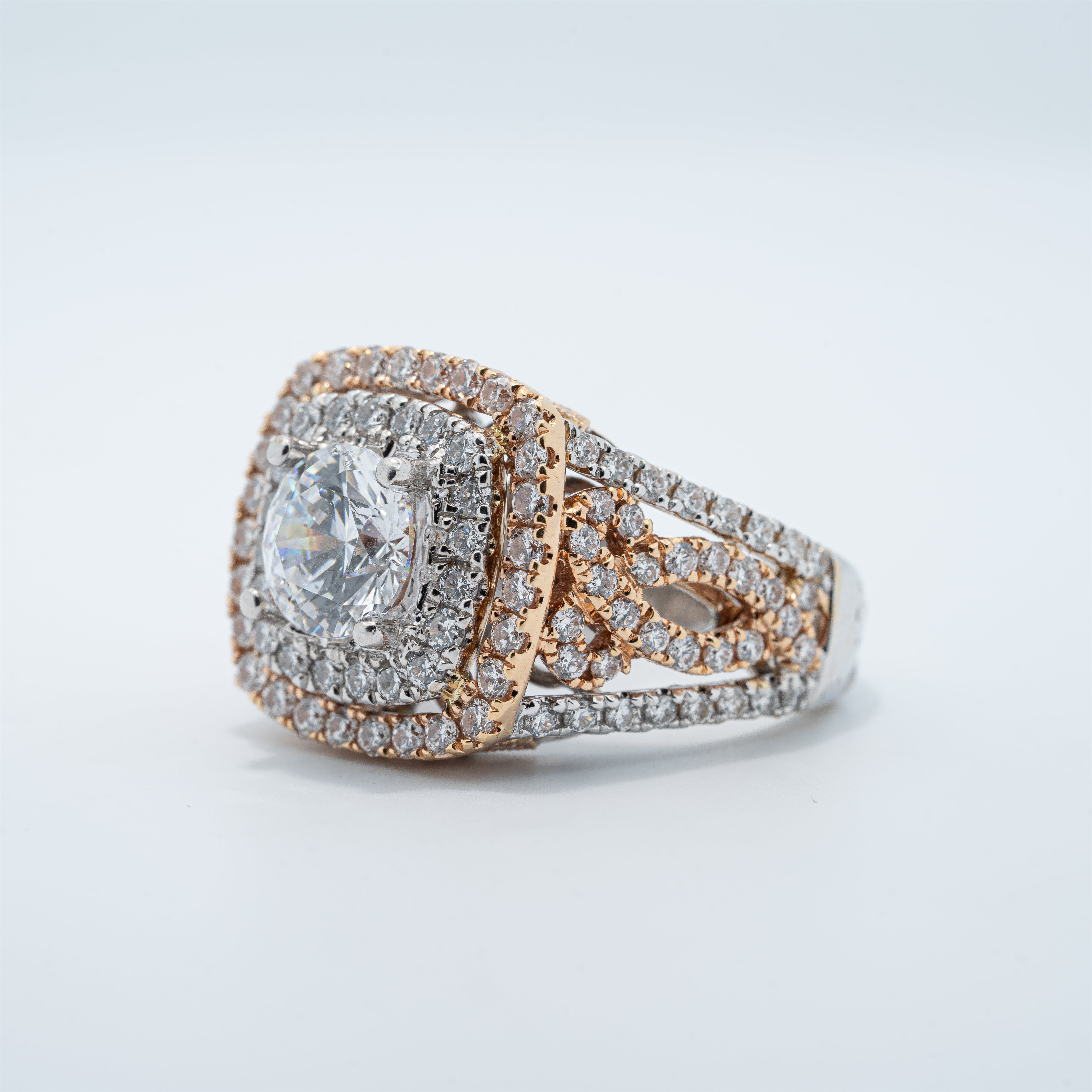 Vintage Inspired Halo Engagement Ring