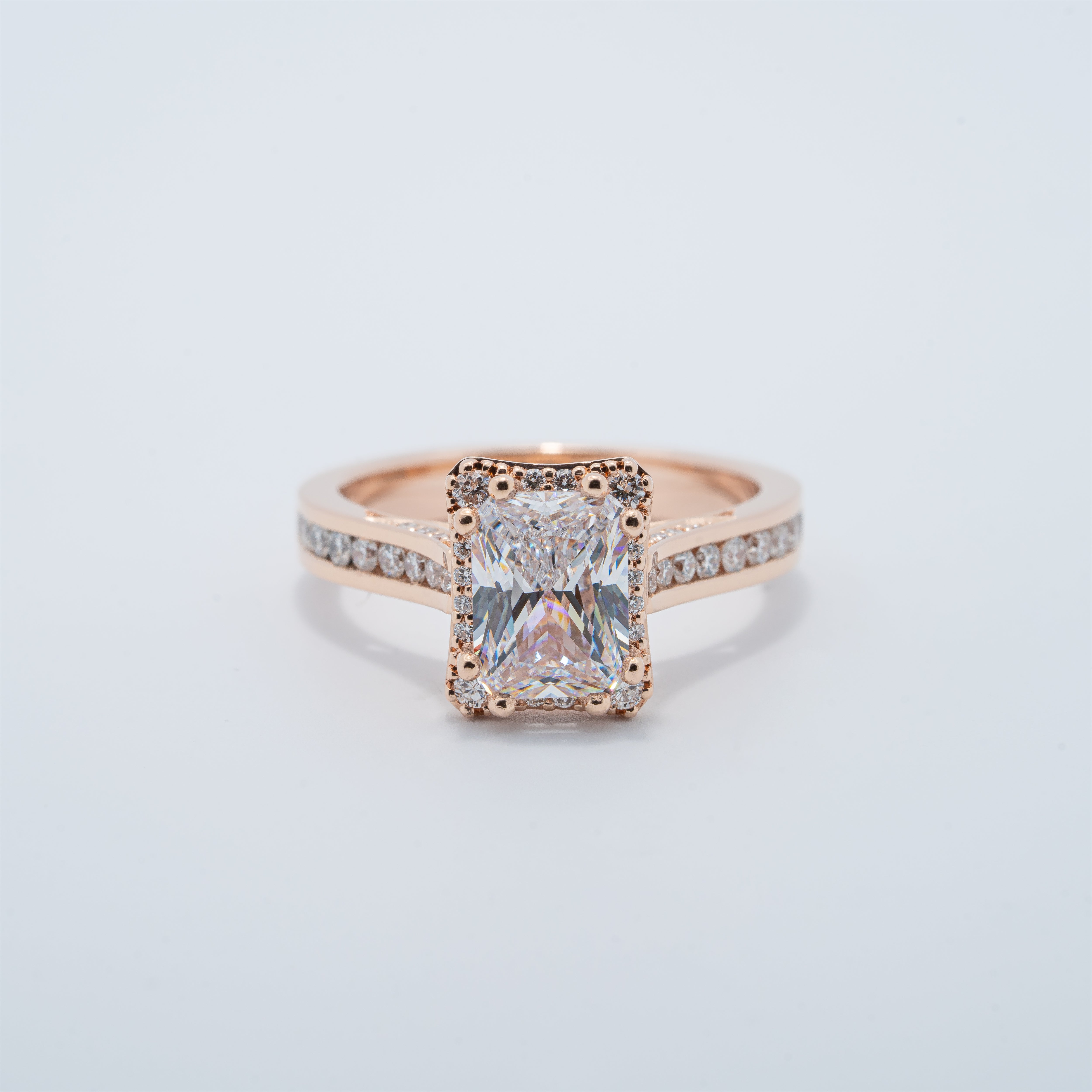Vintage Style Halo Engagement Ring