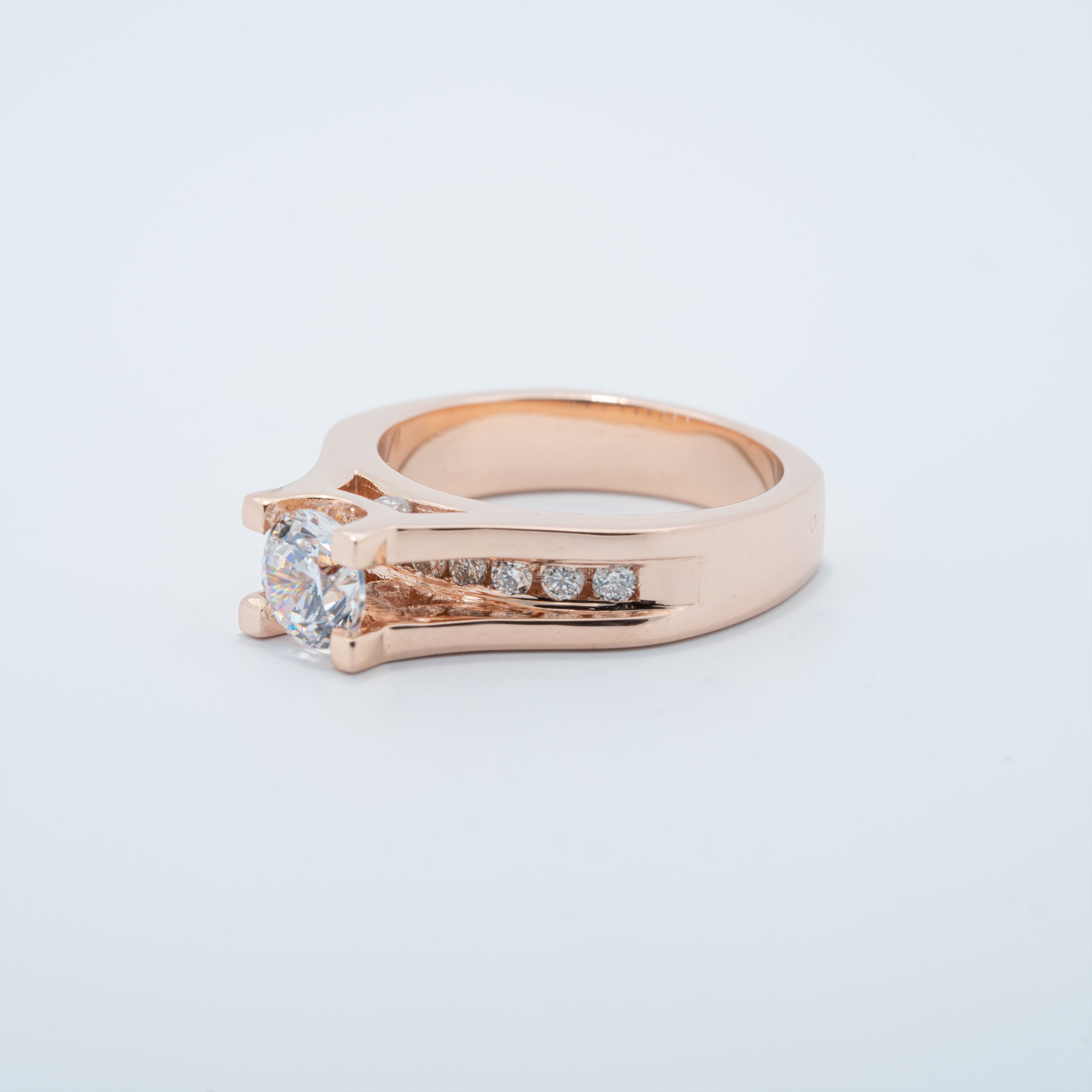Modern Channel Set Engagement Ring