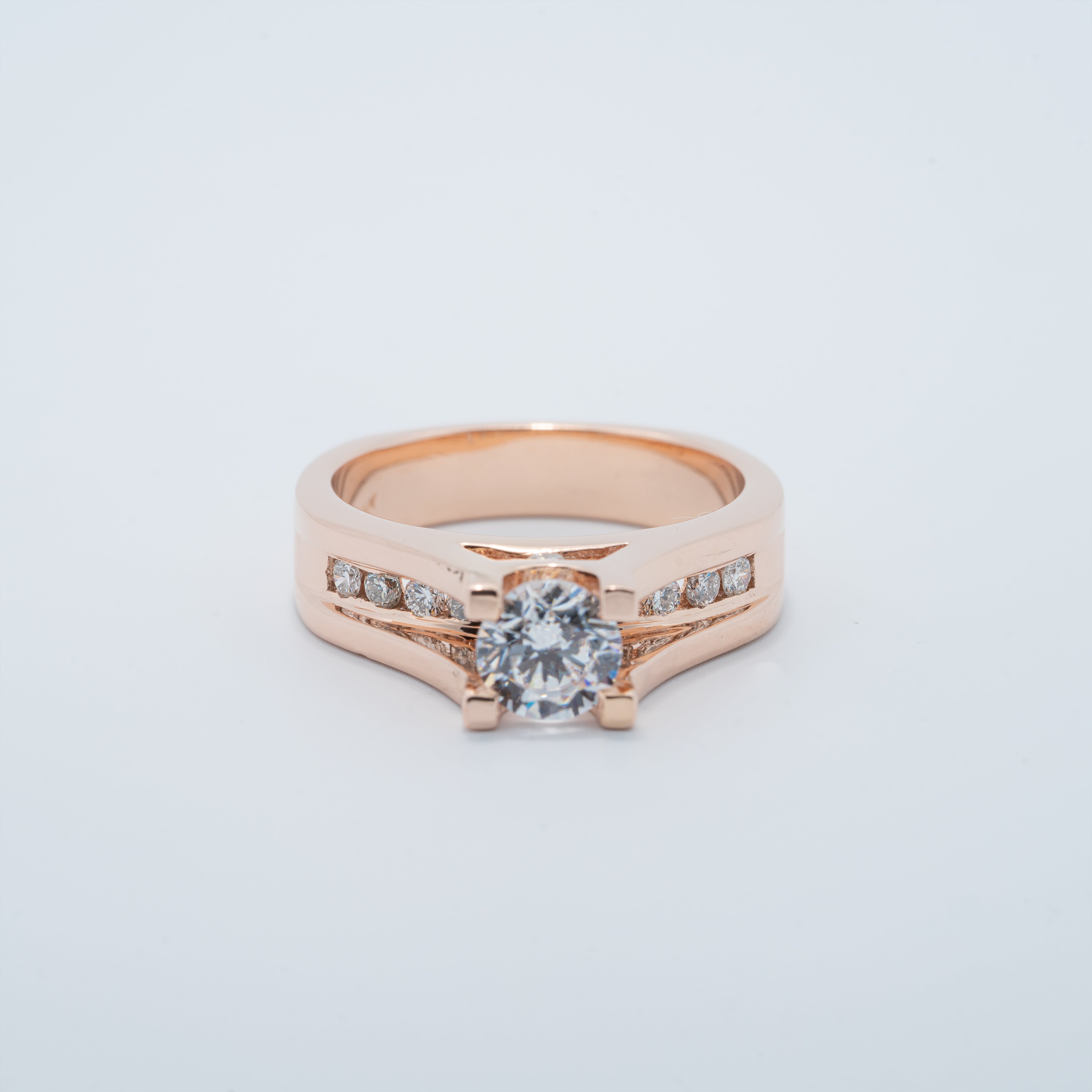 Modern Channel Set Engagement Ring