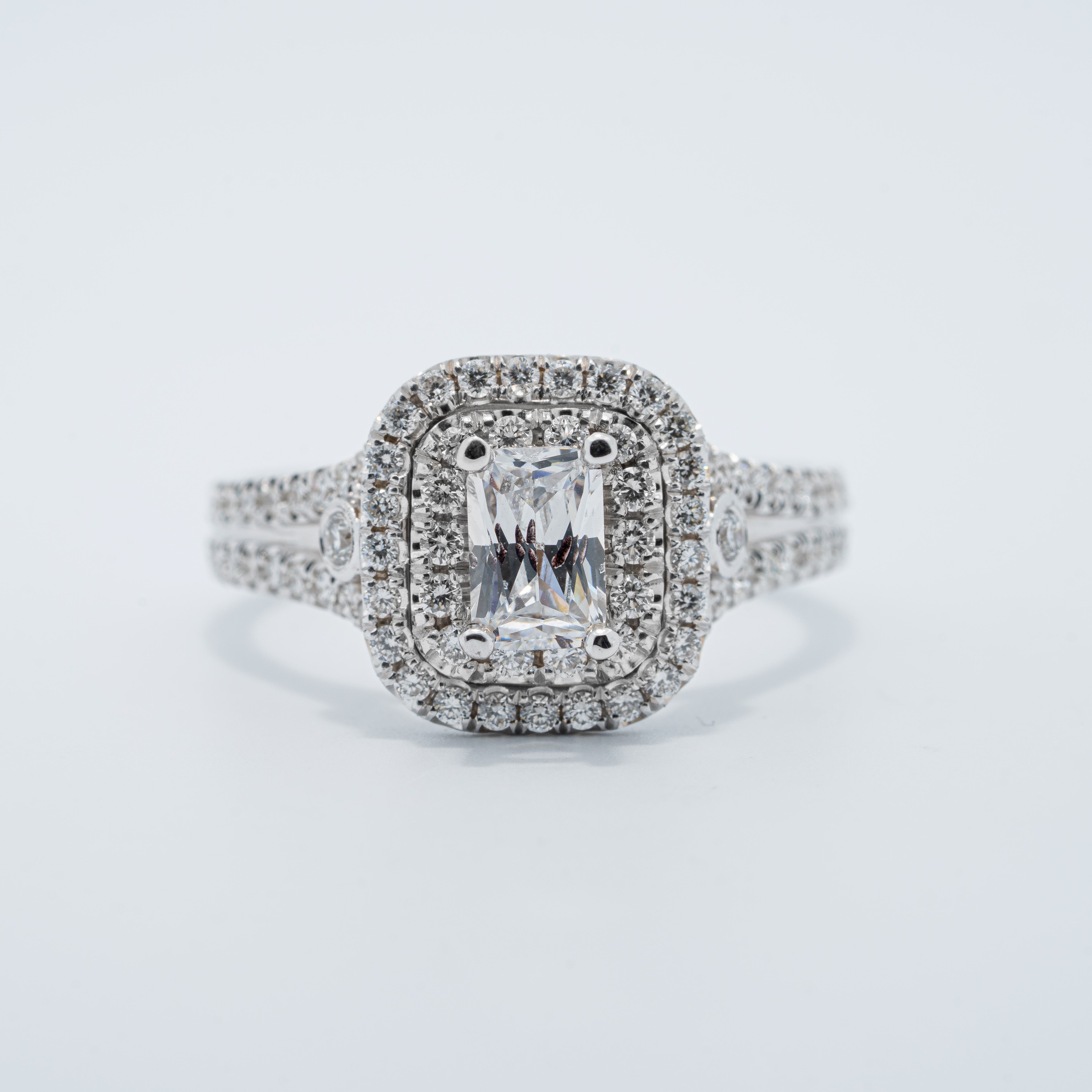 Double Halo Engagement Ring