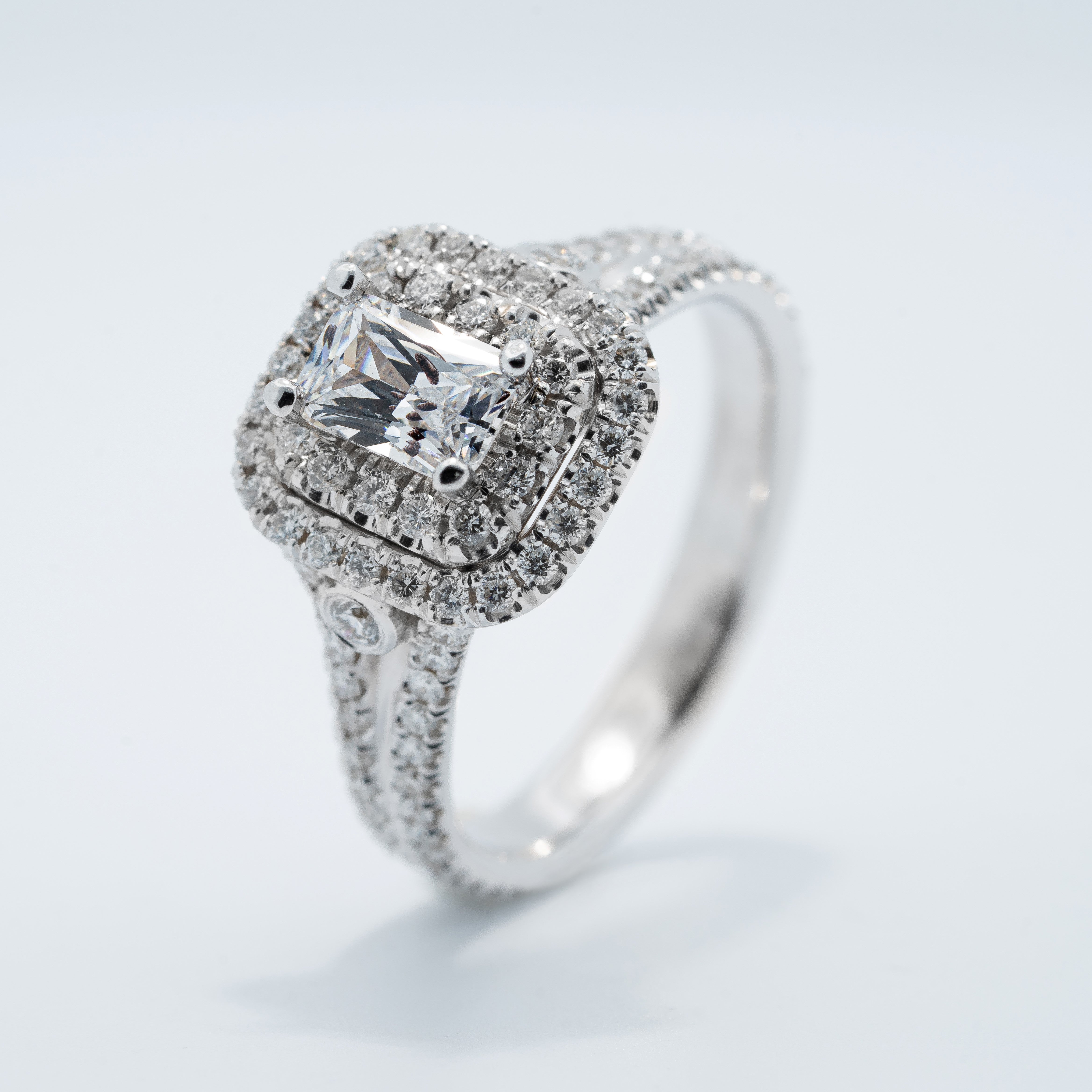 Double Halo Engagement Ring