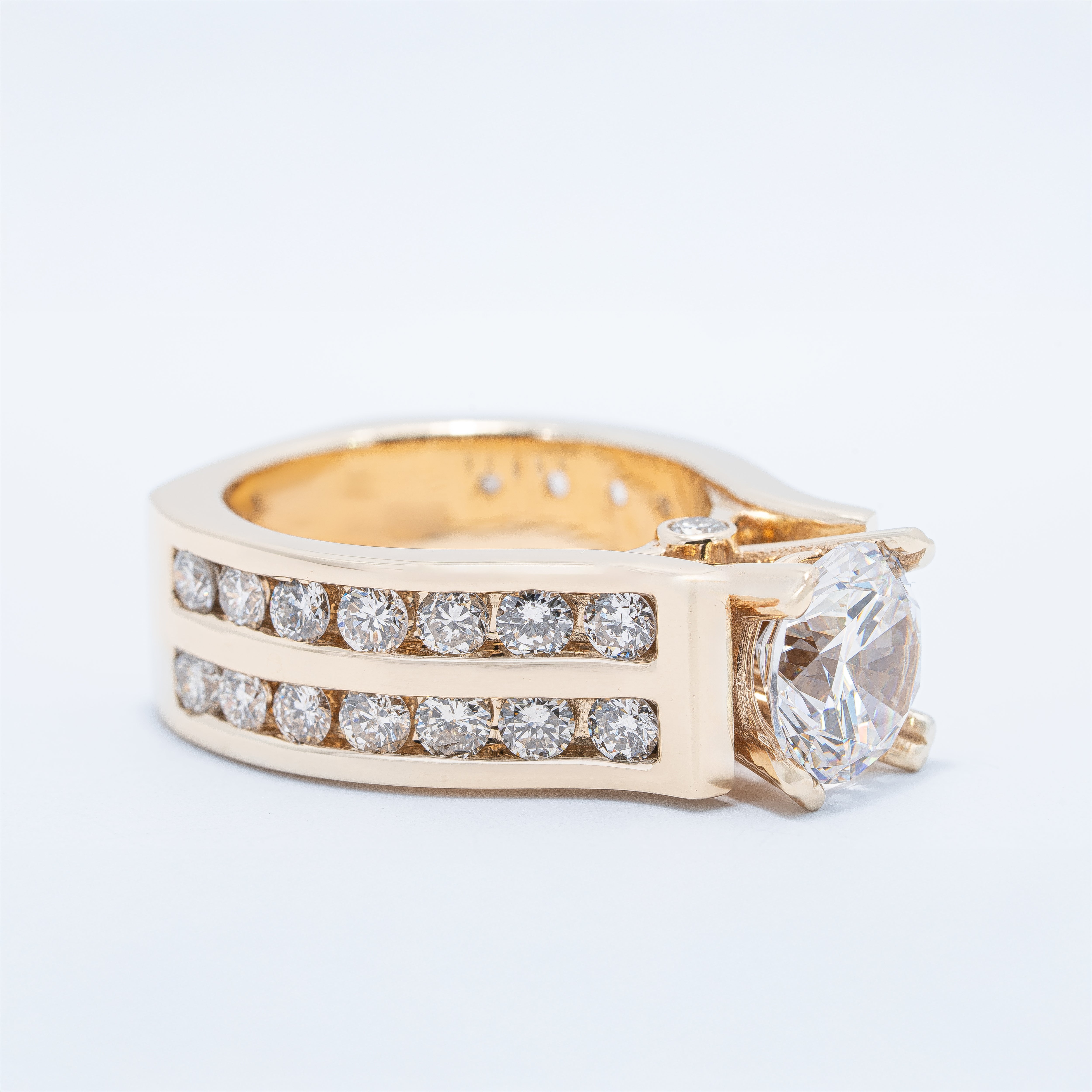 Modern Channel Set Engagement Ring