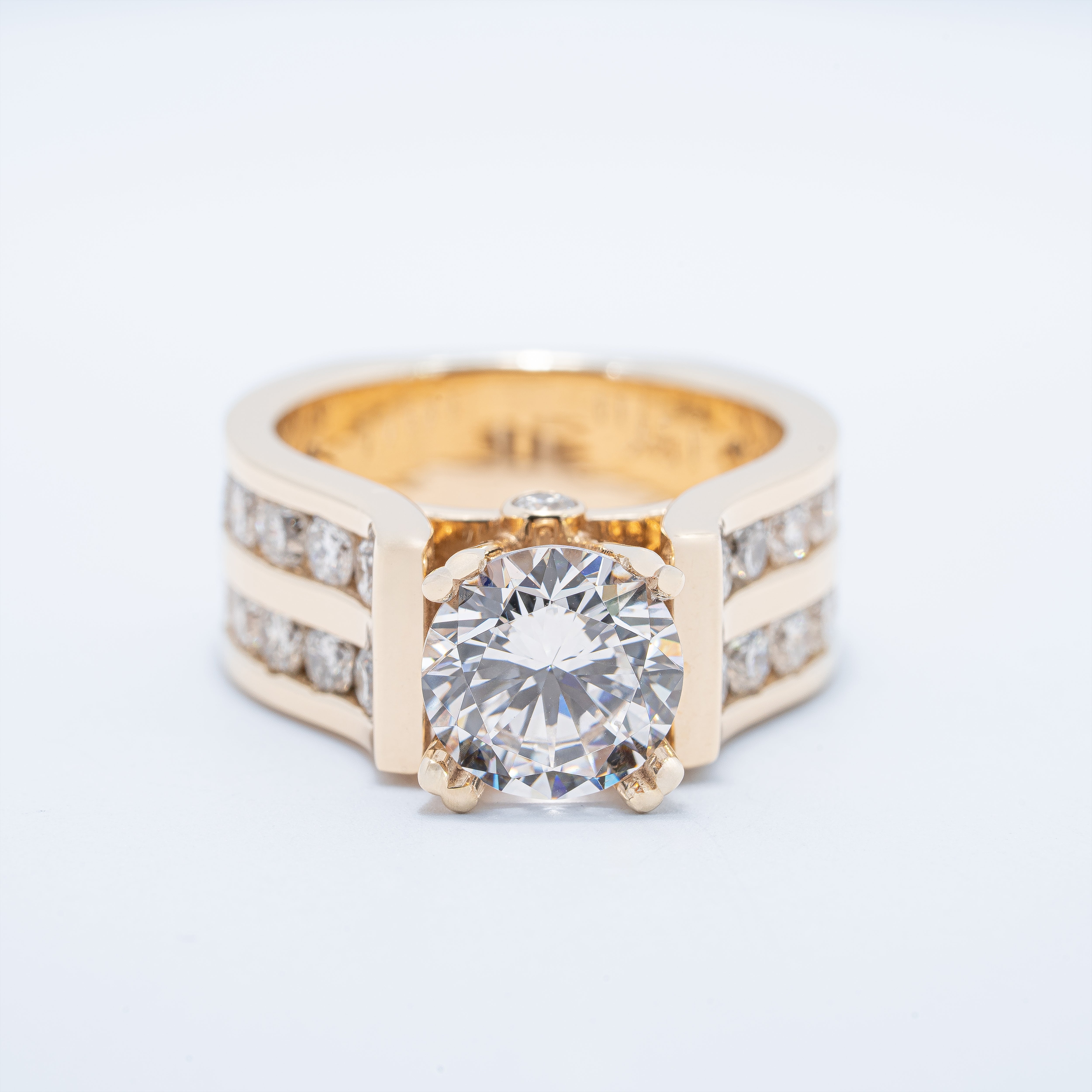 Modern Channel Set Engagement Ring