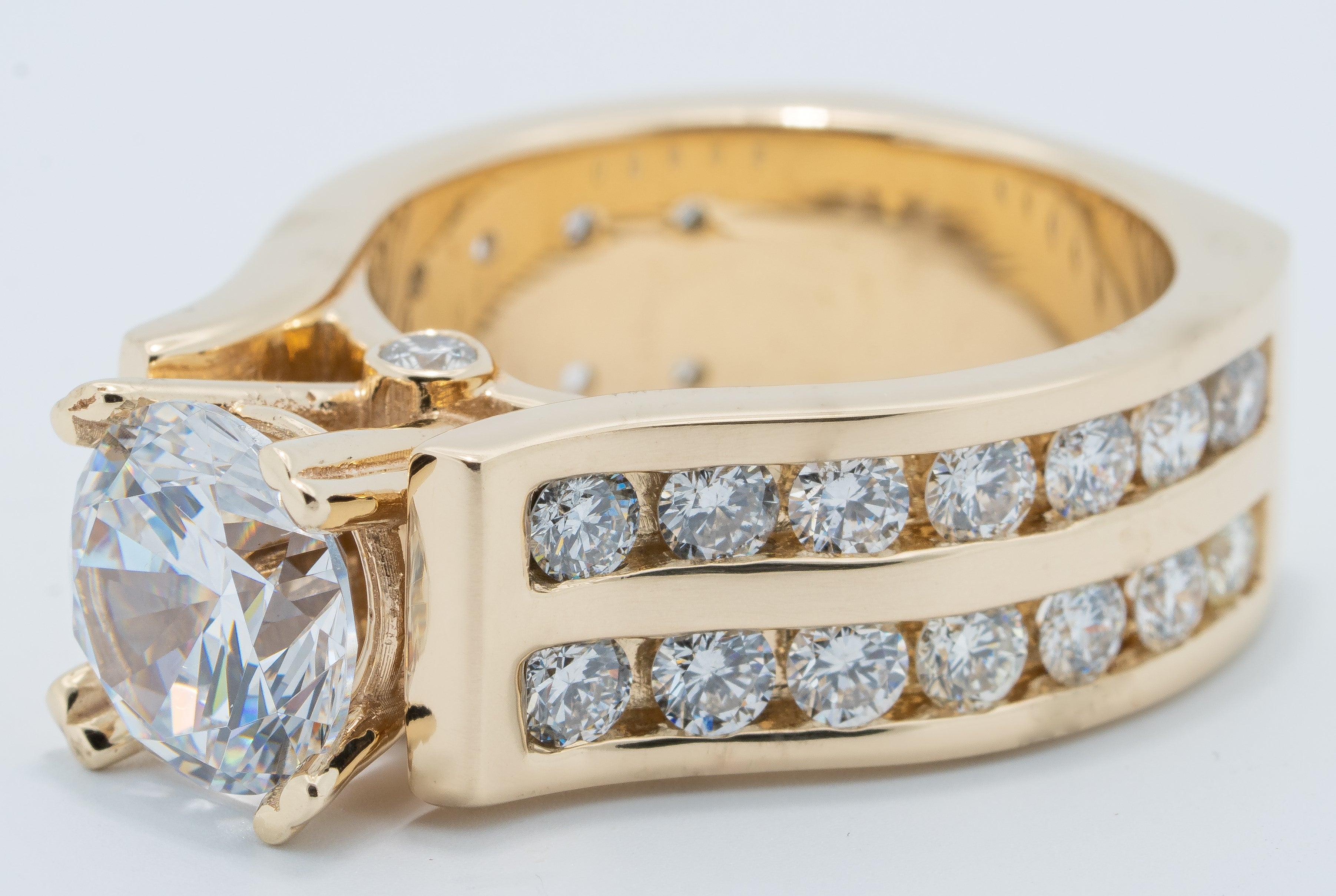 Modern Channel Set Engagement Ring
