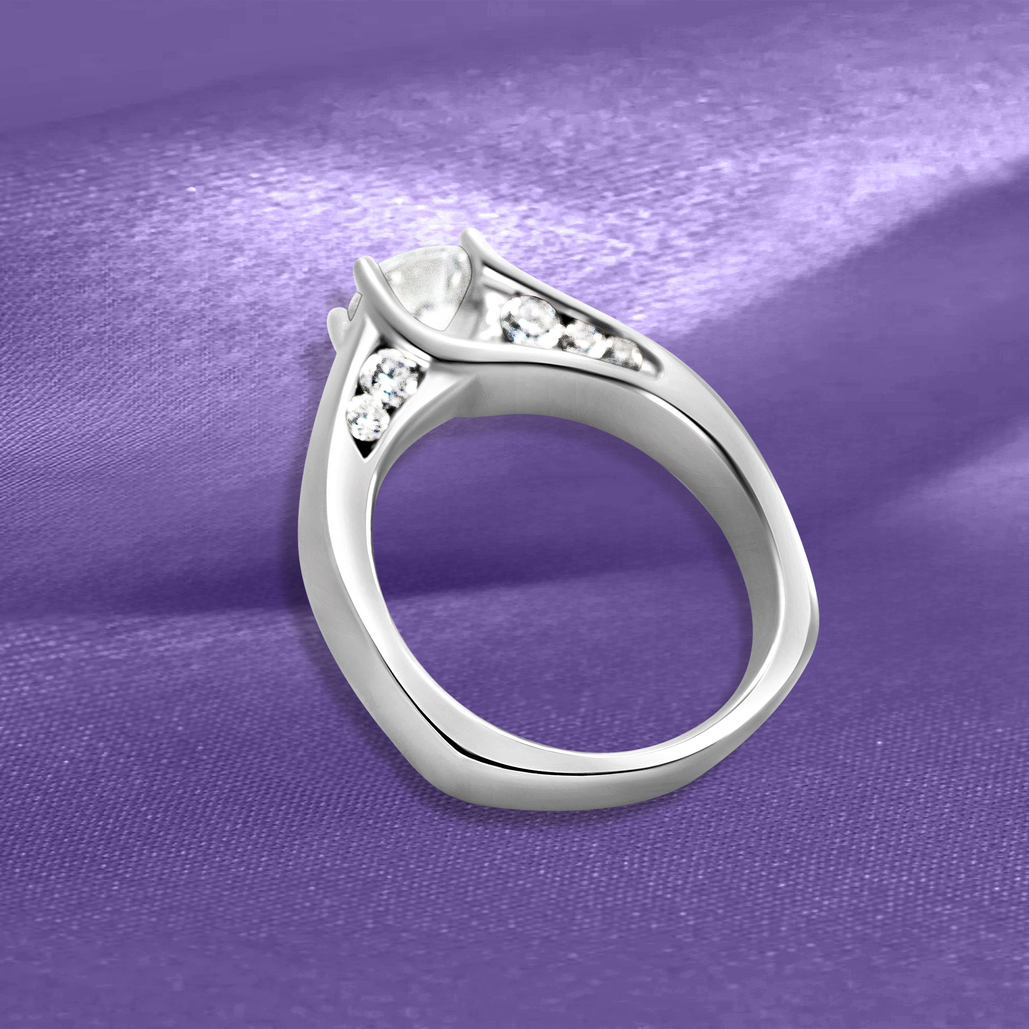 14K Modern Semi-Mount Engagement Ring