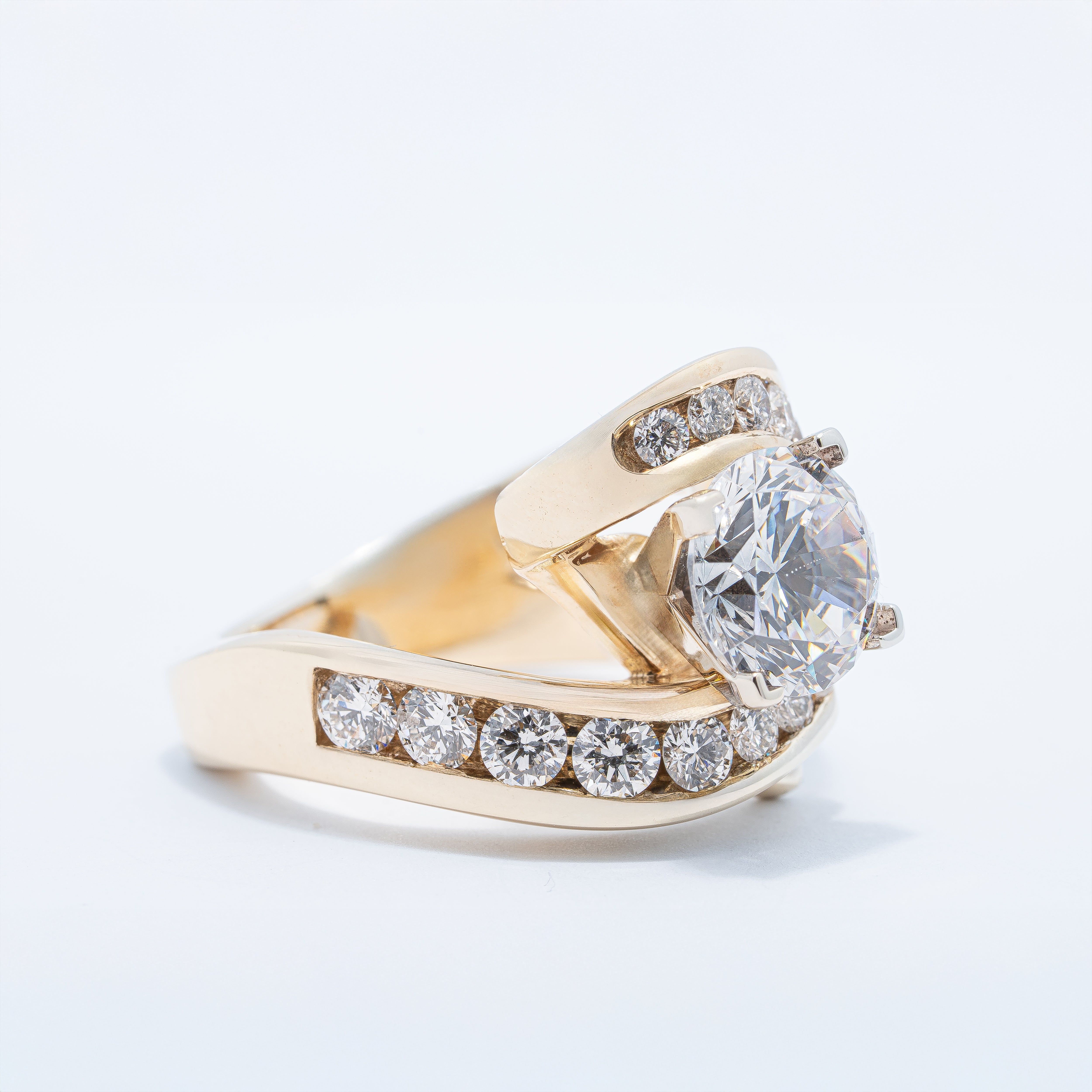 Modern Channel Set Engagement Ring