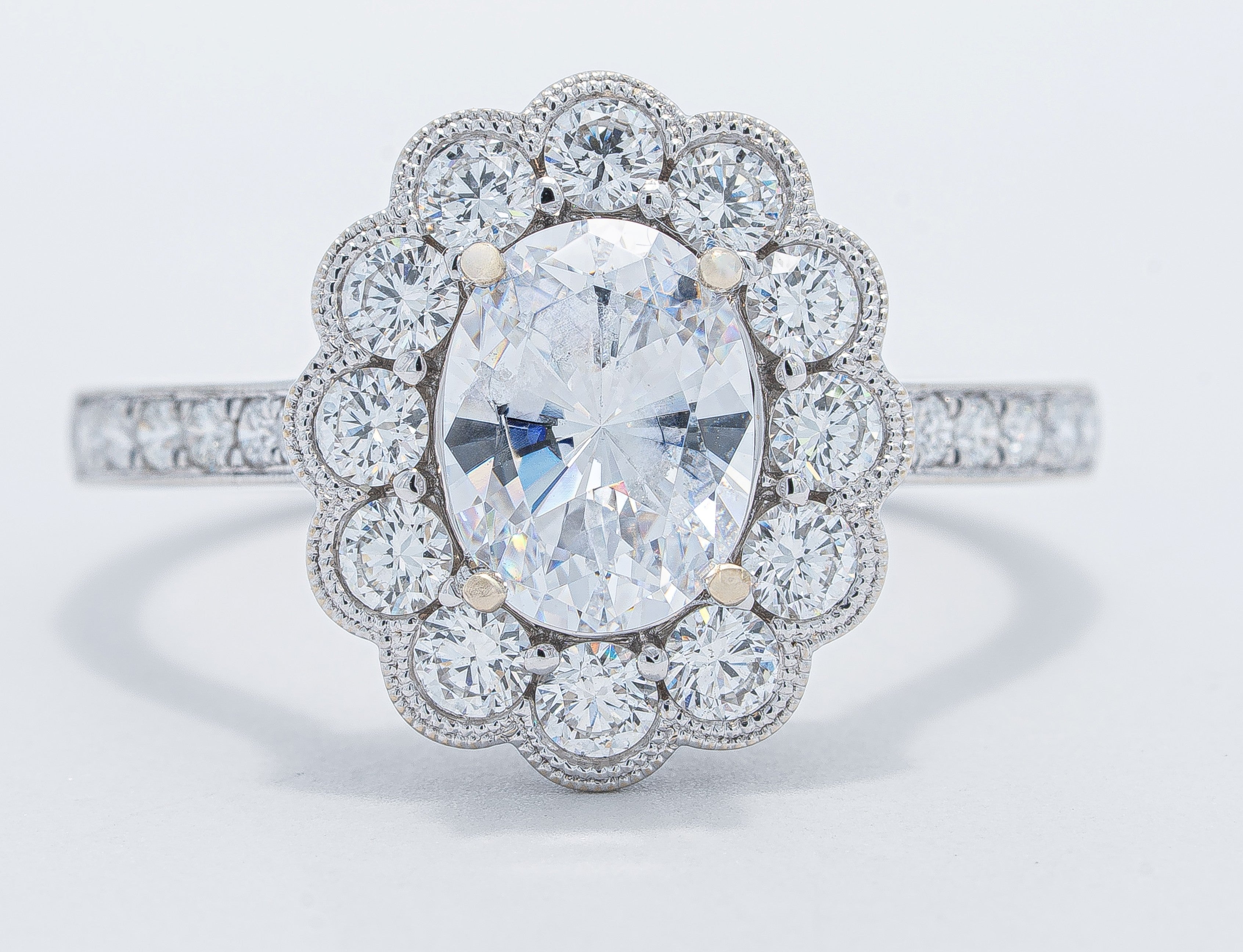 Vintage Halo Engagement Ring