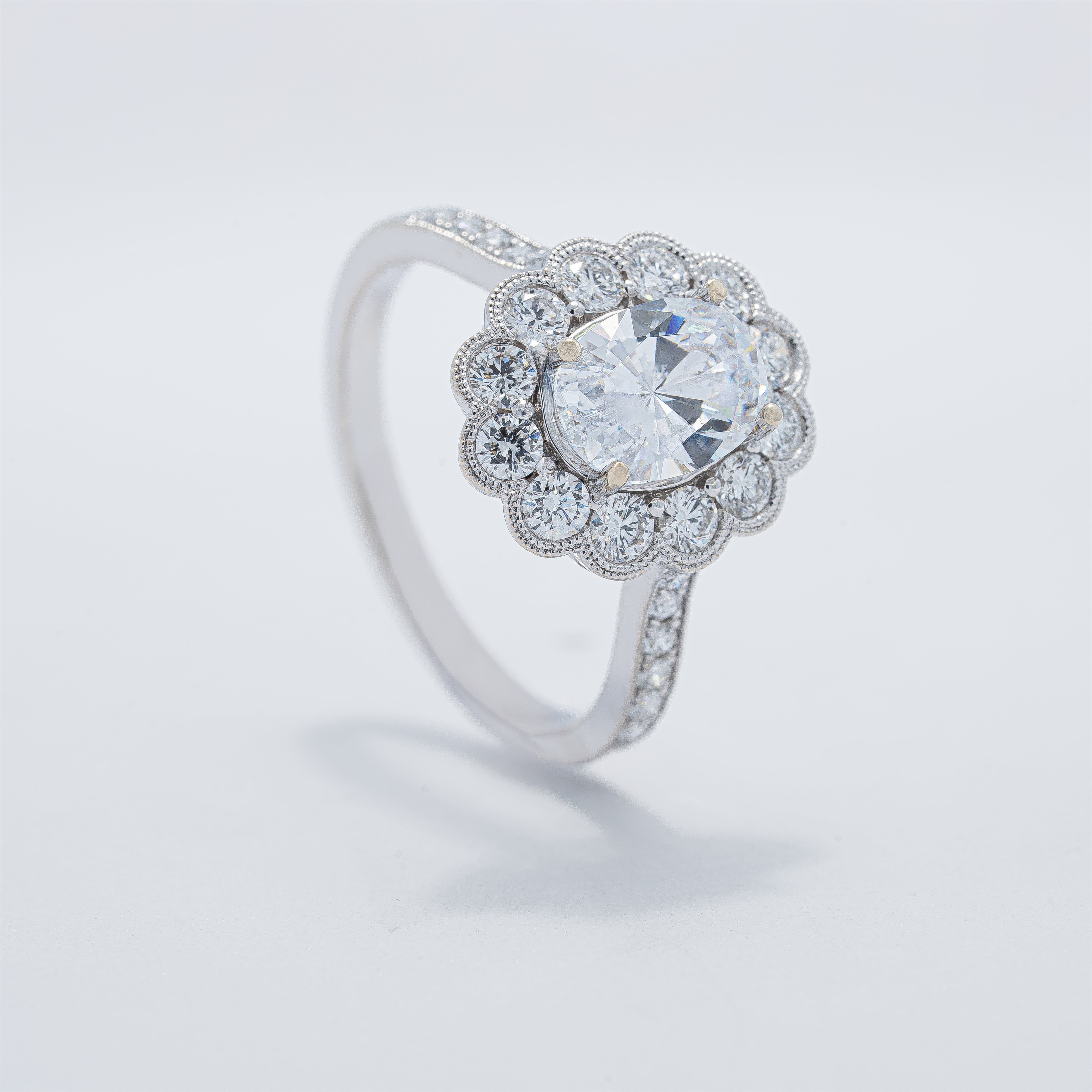Vintage Halo Engagement Ring