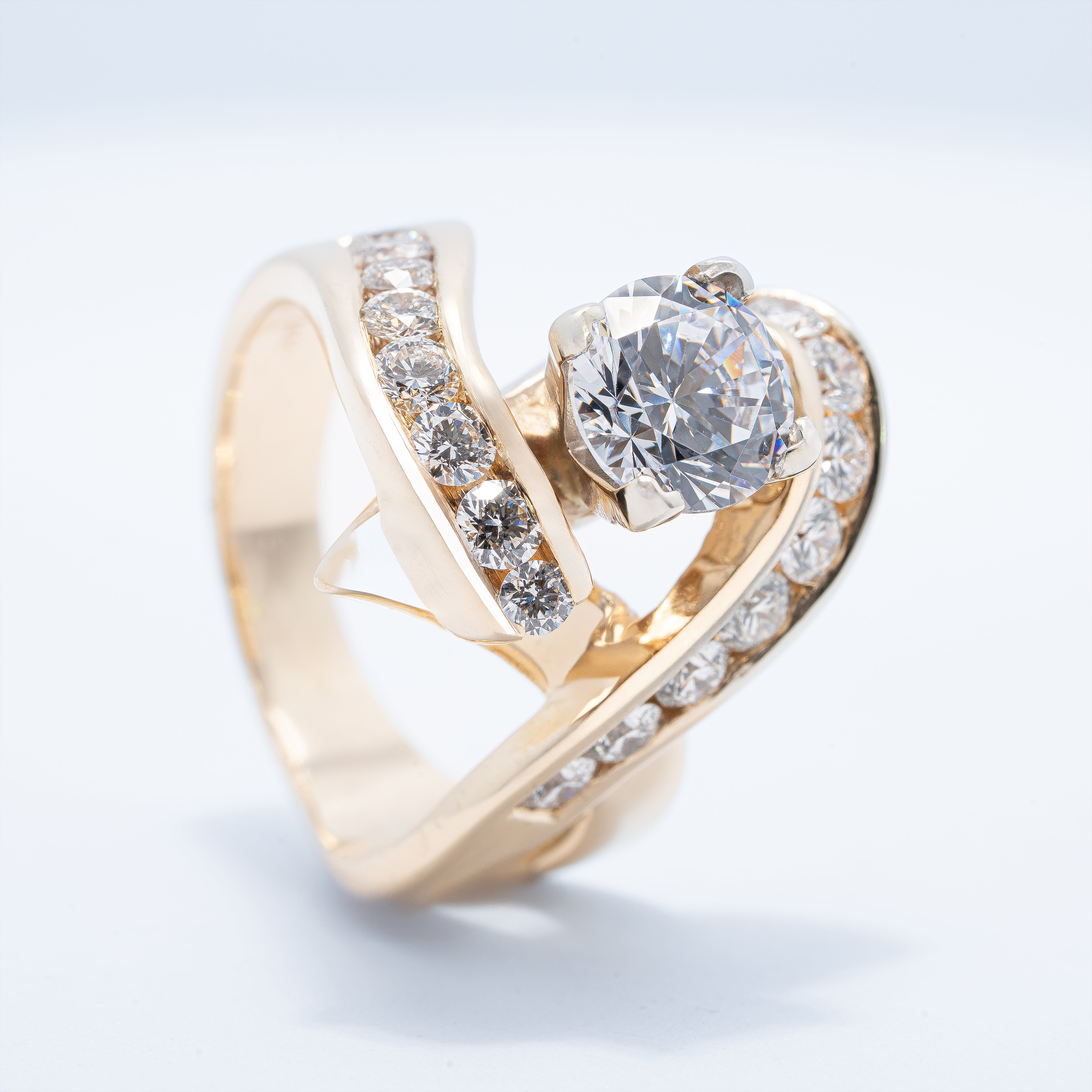 14 Karat Contemporary Engagement Ring