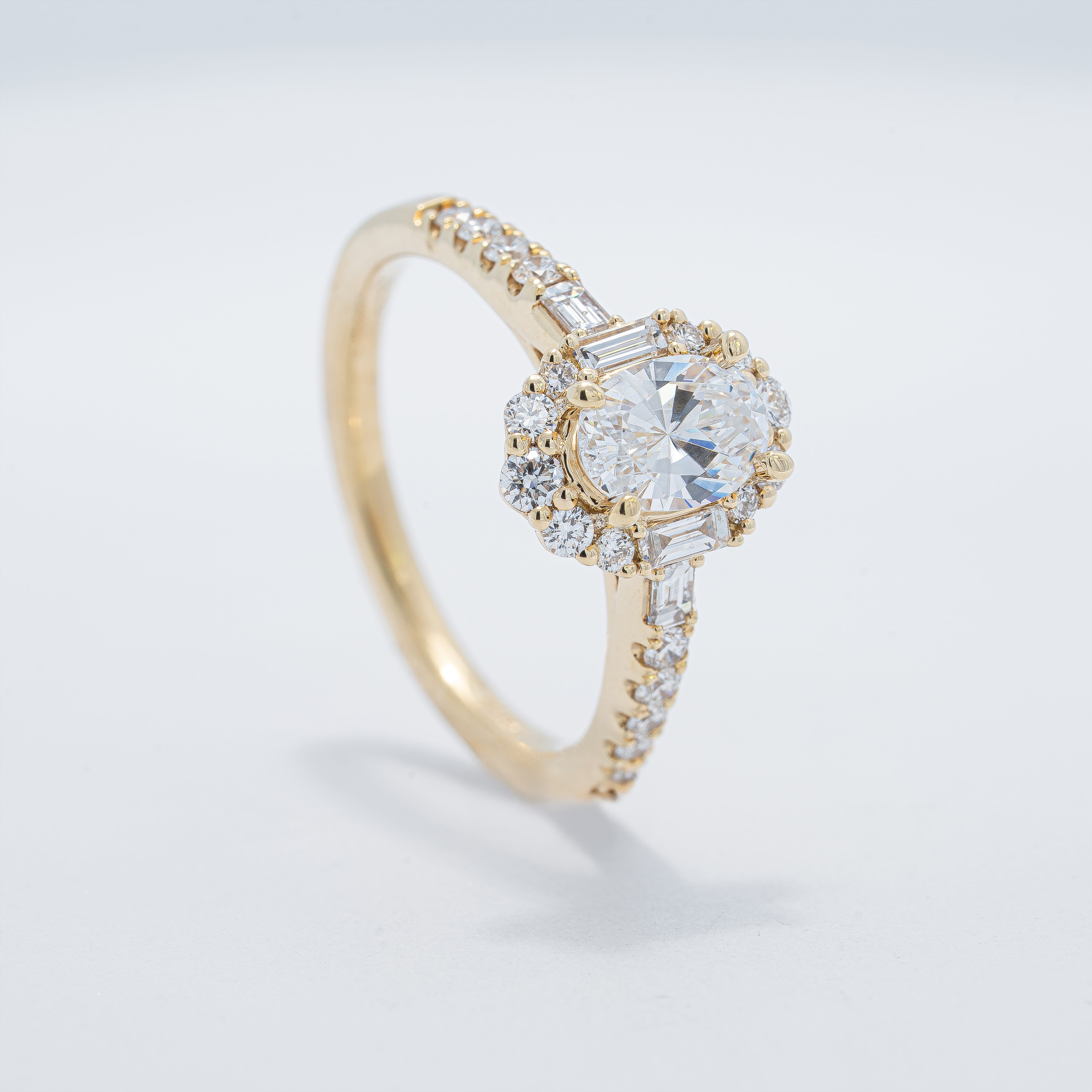 Fancy Halo Semi-Mount Engagement Ring